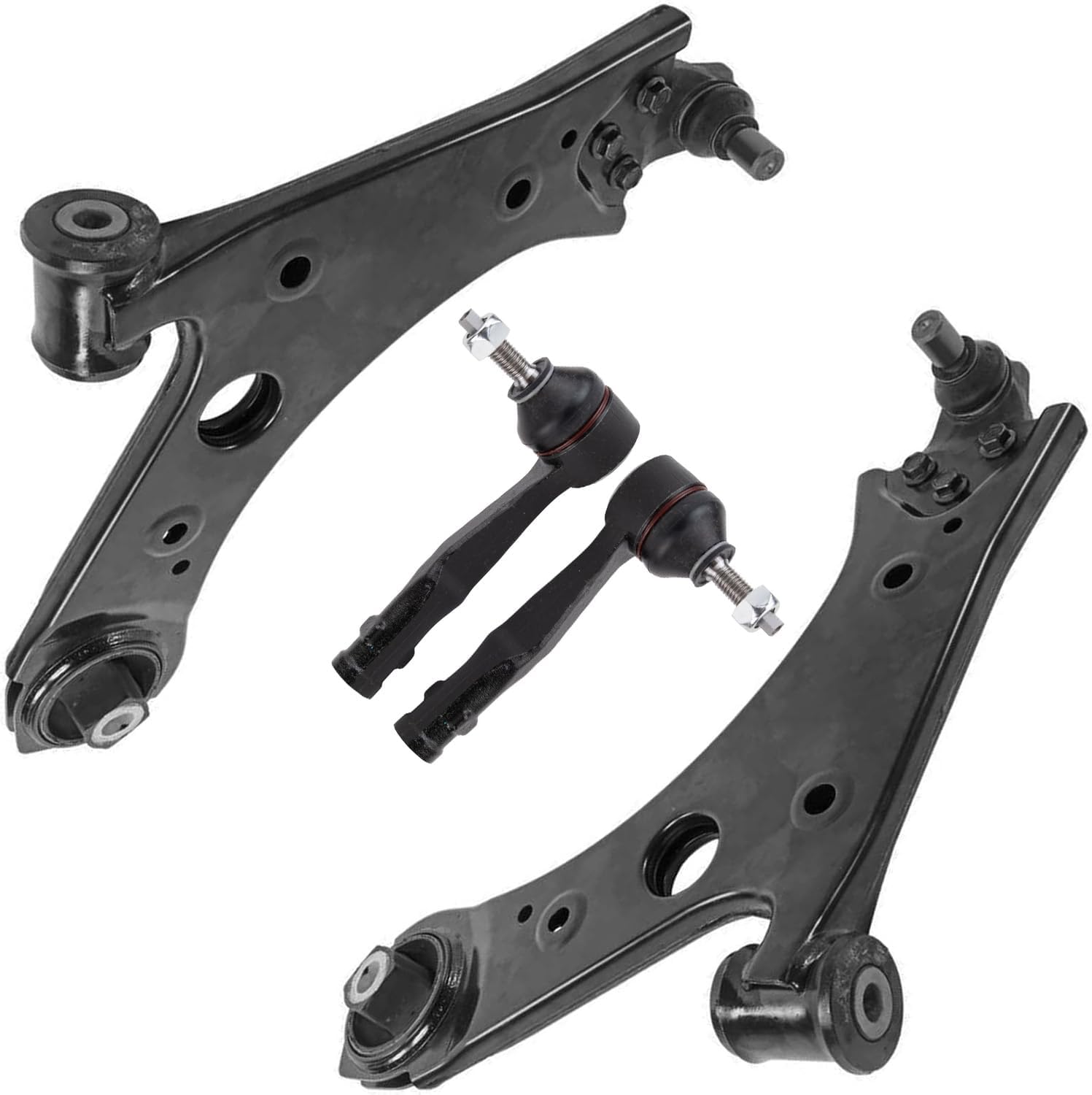 4pc Front Lower Control Arms Outer Tie Rods Suspension Kit