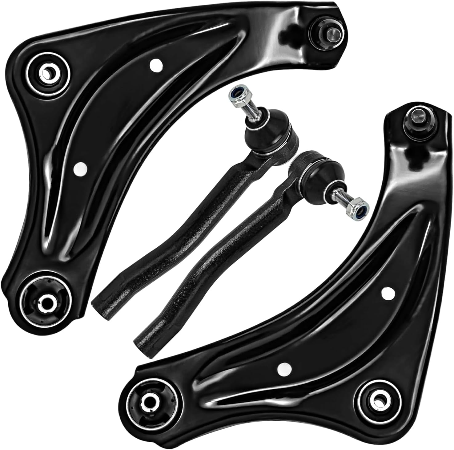4pc Front Lower Control Arms Outer Tie Rods Suspension Kit