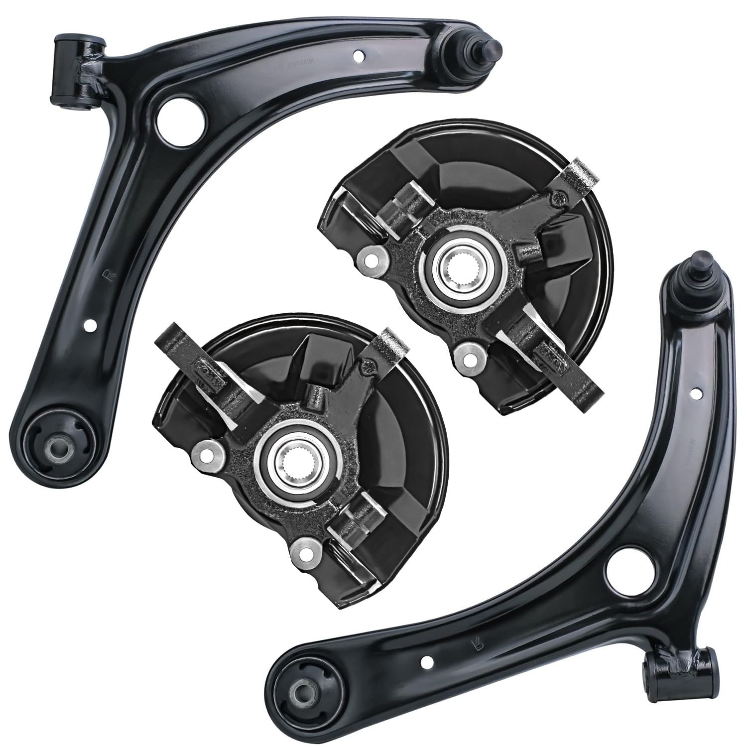 Front Passenger Side Steering Knuckle and Wheel Hub Bearing