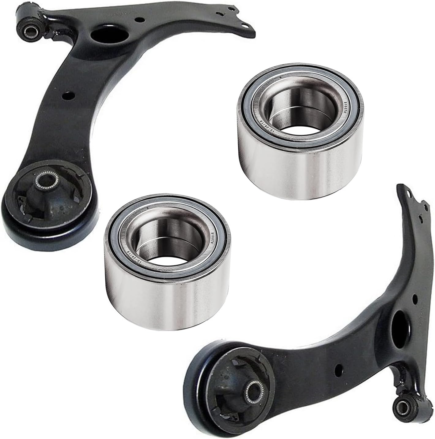 4pc Front Lower Control Arms Wheel Bearings Suspension Kit