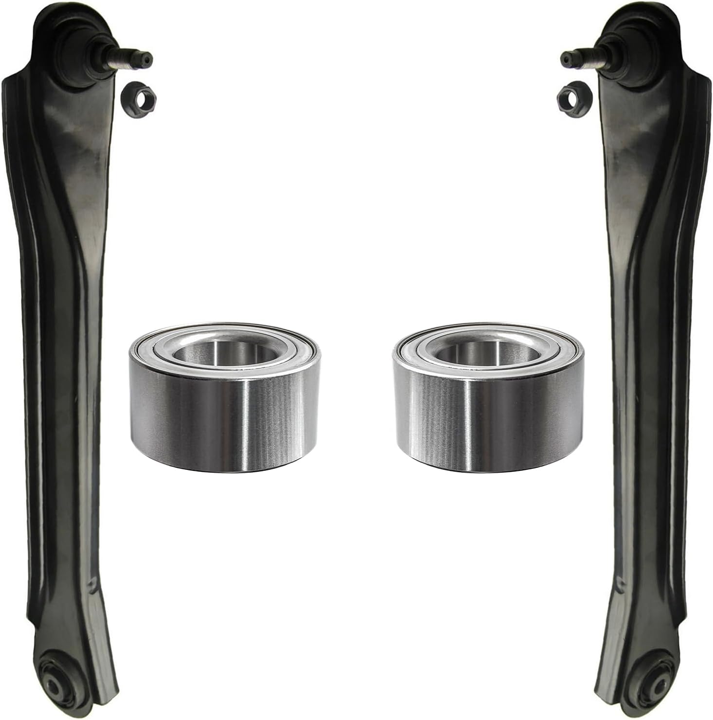 4pc Rear Lower Control Arms Wheel Bearings Suspension Kit