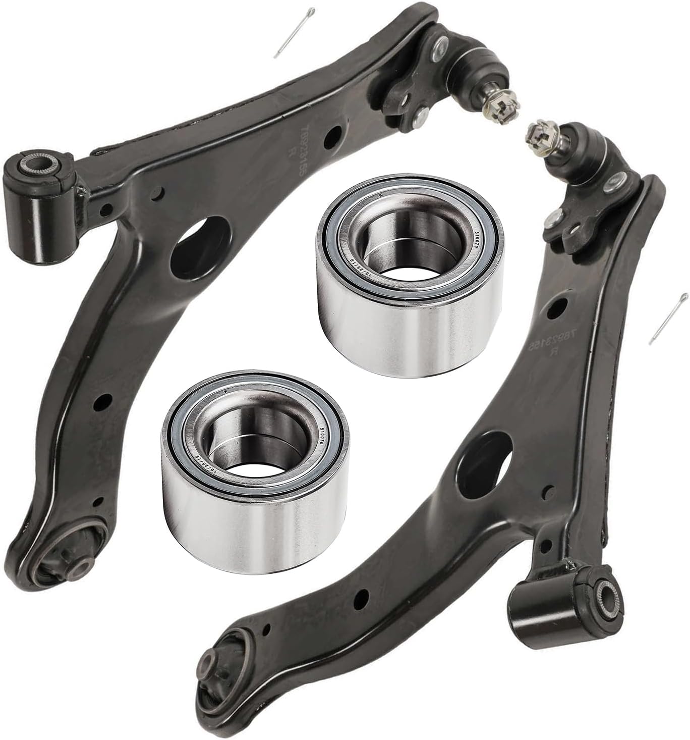 4pc Front Lower Control Arms Wheel Bearings Suspension Kit