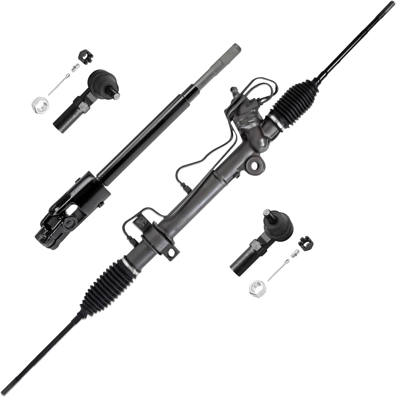 4pc Power Steering Rack and Pinion Lower Steering Shaft Suspension Kit
