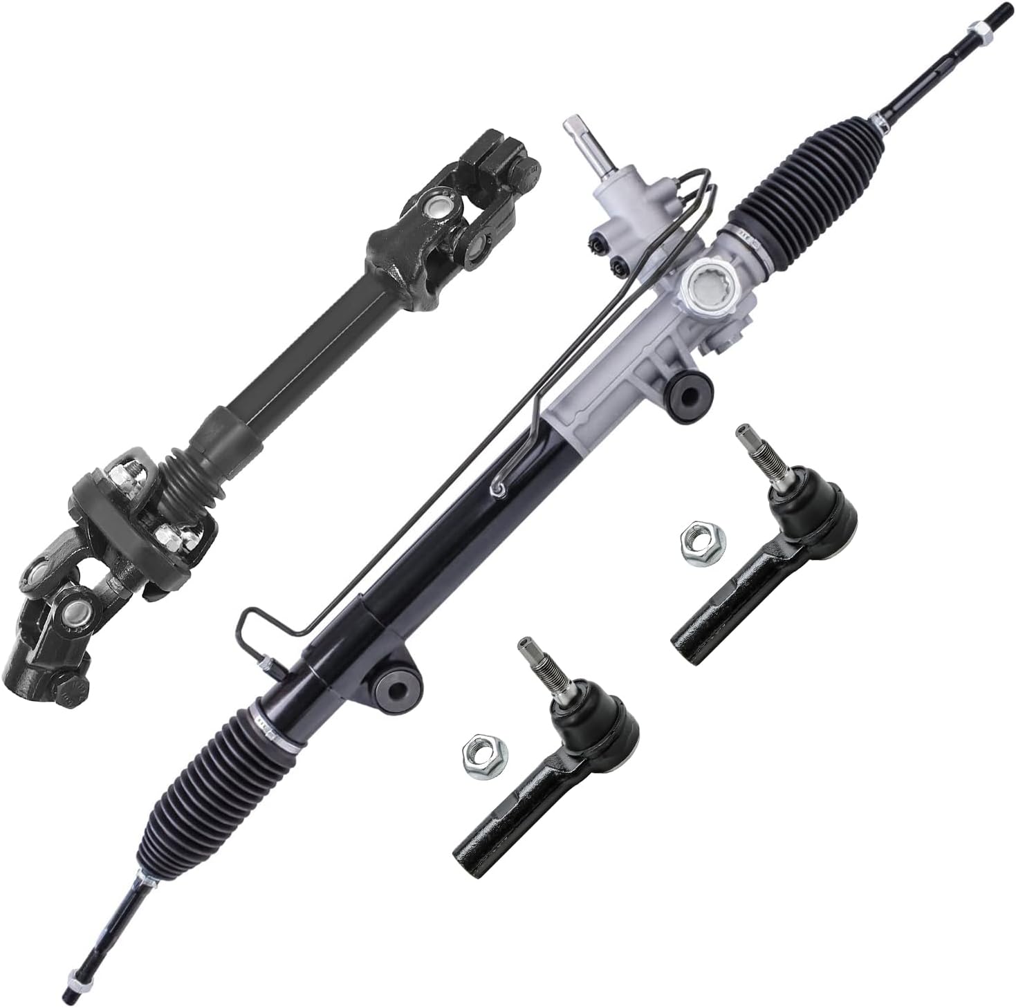 4pc Power Steering Rack and Pinion Lower Intermediate Steering Shaft Kit