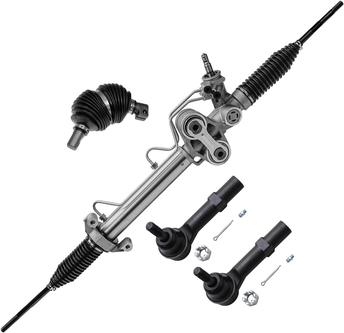 4pc Power Steering Rack and Pinion Intermediate Steering Shaft Suspension Kit