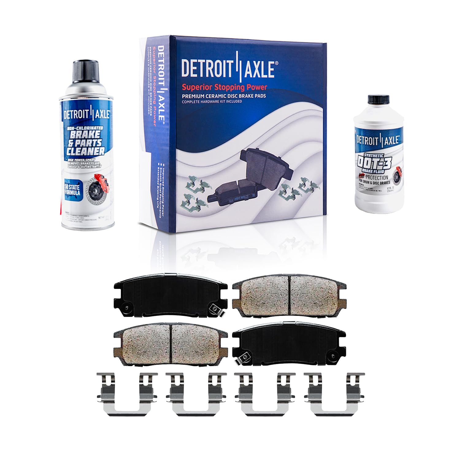 4pc Rear Ceramic Brake Pads Kit