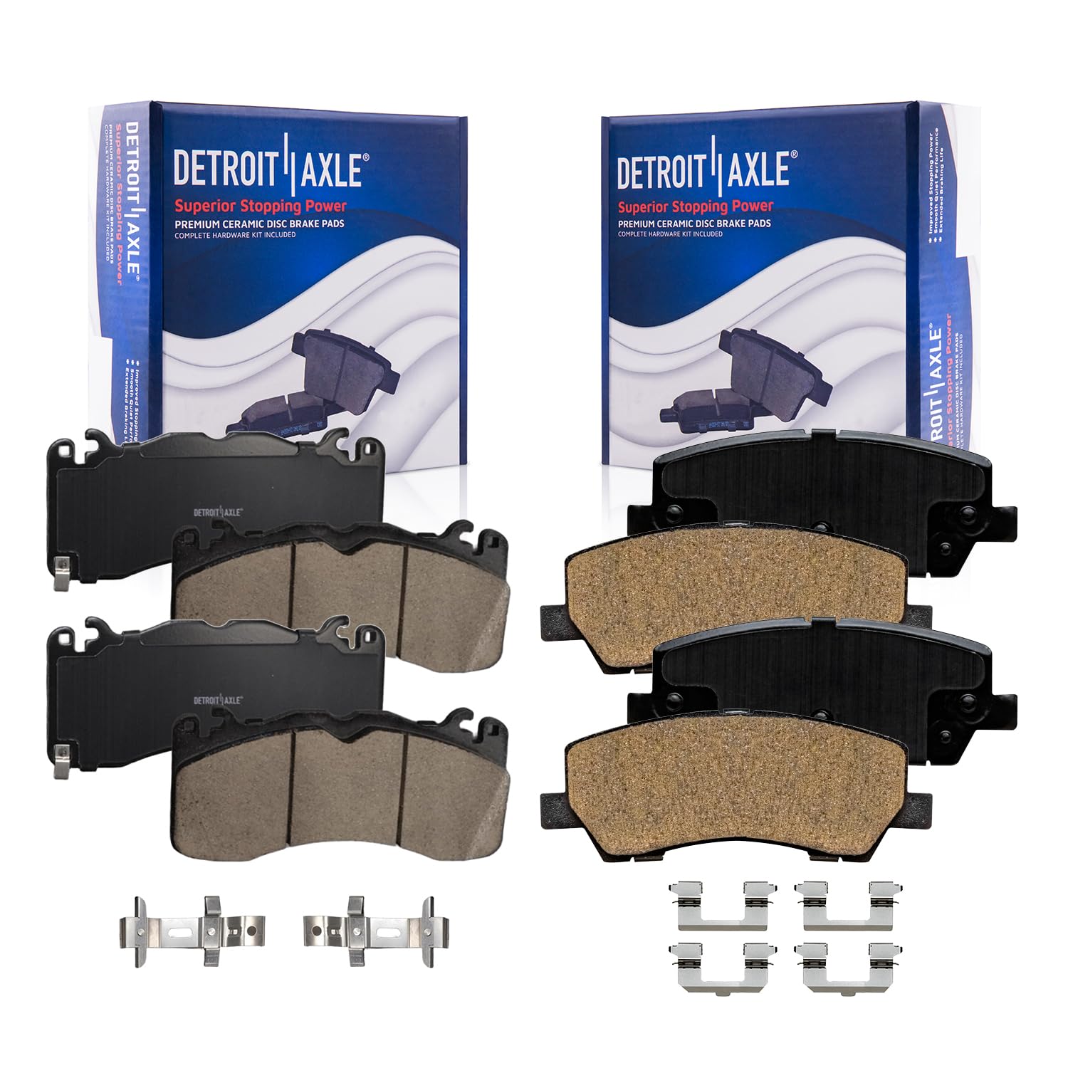 4pc Front & Rear Ceramic Brake Pads Kit