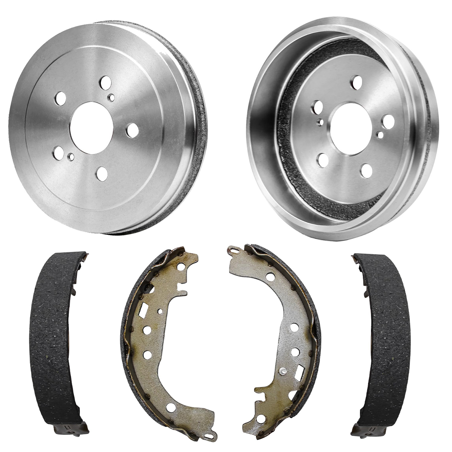 4pc Rear Brake Drums Shoes Kit
