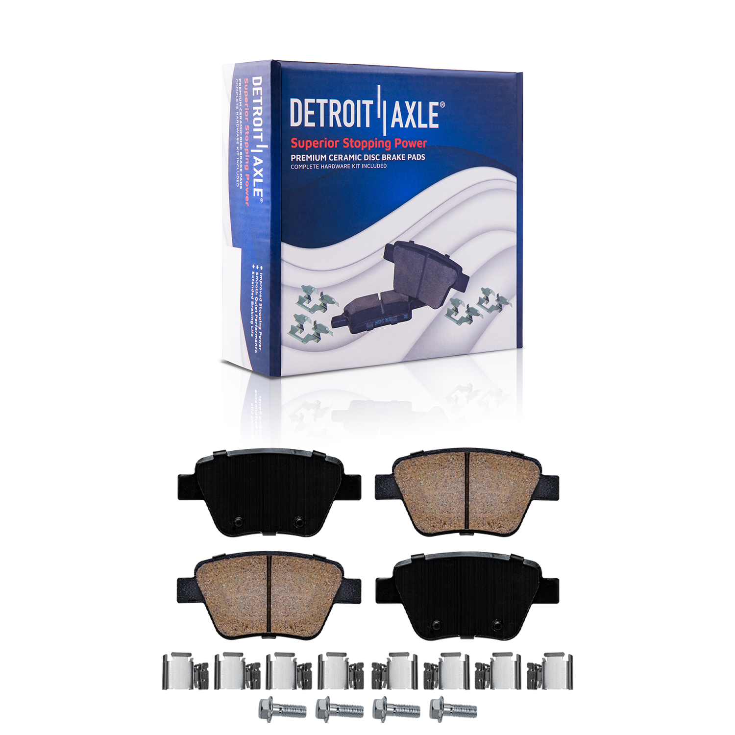Detroit Axle - Front Rear Disc Rotors Ceramic Brake Pads for Volkswagen Jetta — image 7