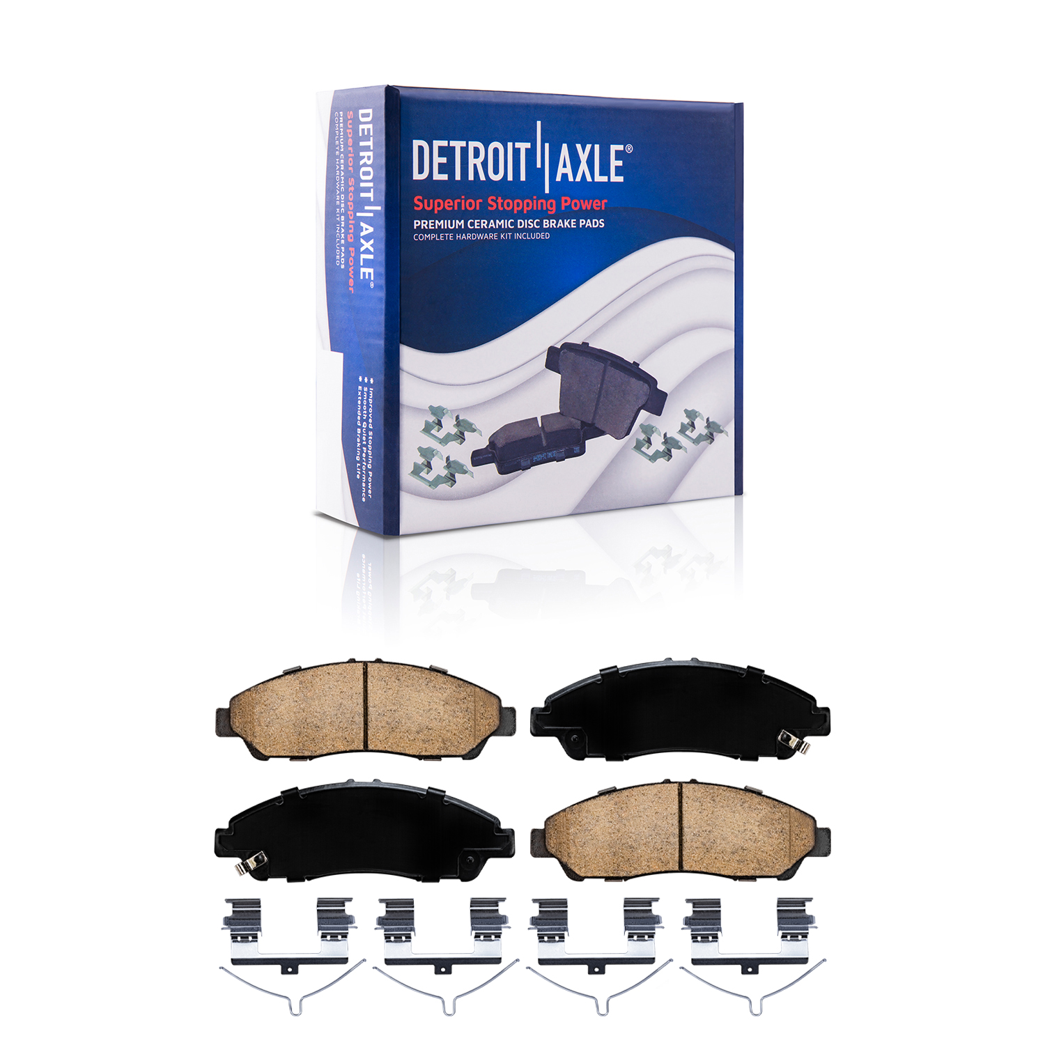 Detroit Axle - Front  Rear Drilled Rotors Brake Pads for 2017-2020 Acura MDX — image 6