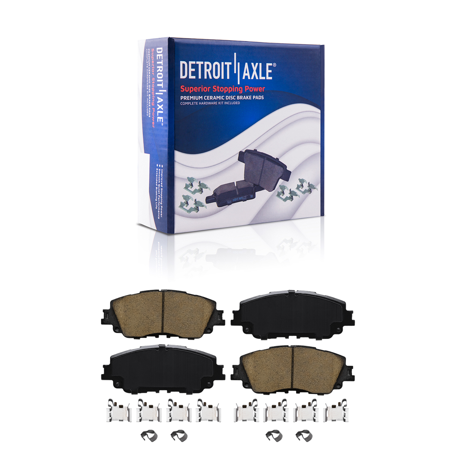 Detroit Axle - Front  Rear Drilled Rotors Brake Pads for 2018-2021 Toyota Camry — image 6