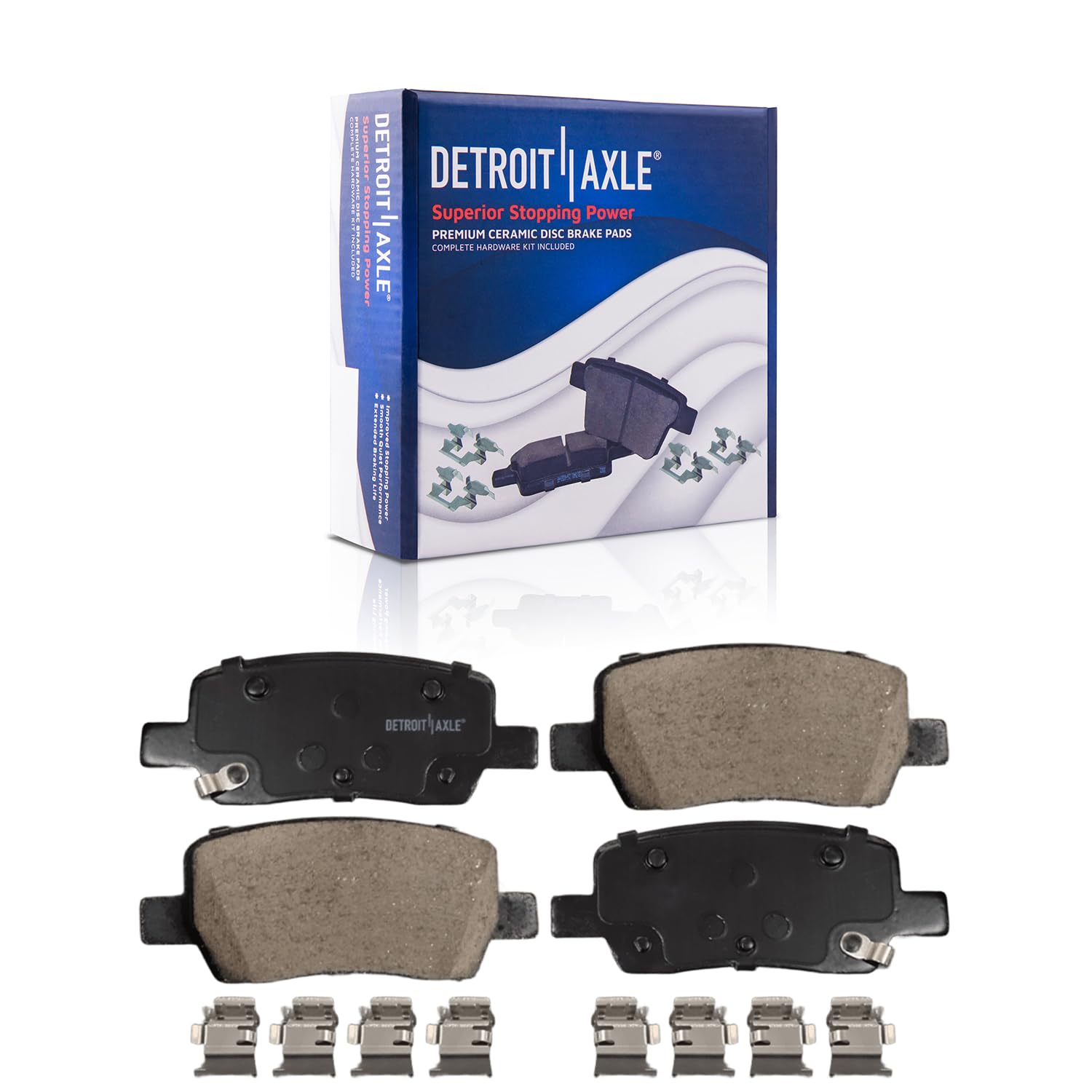 Detroit Axle - Front  Rear Rotors Brake Pads for 2021-2023 Kia Sorento Santa Fe — image 7