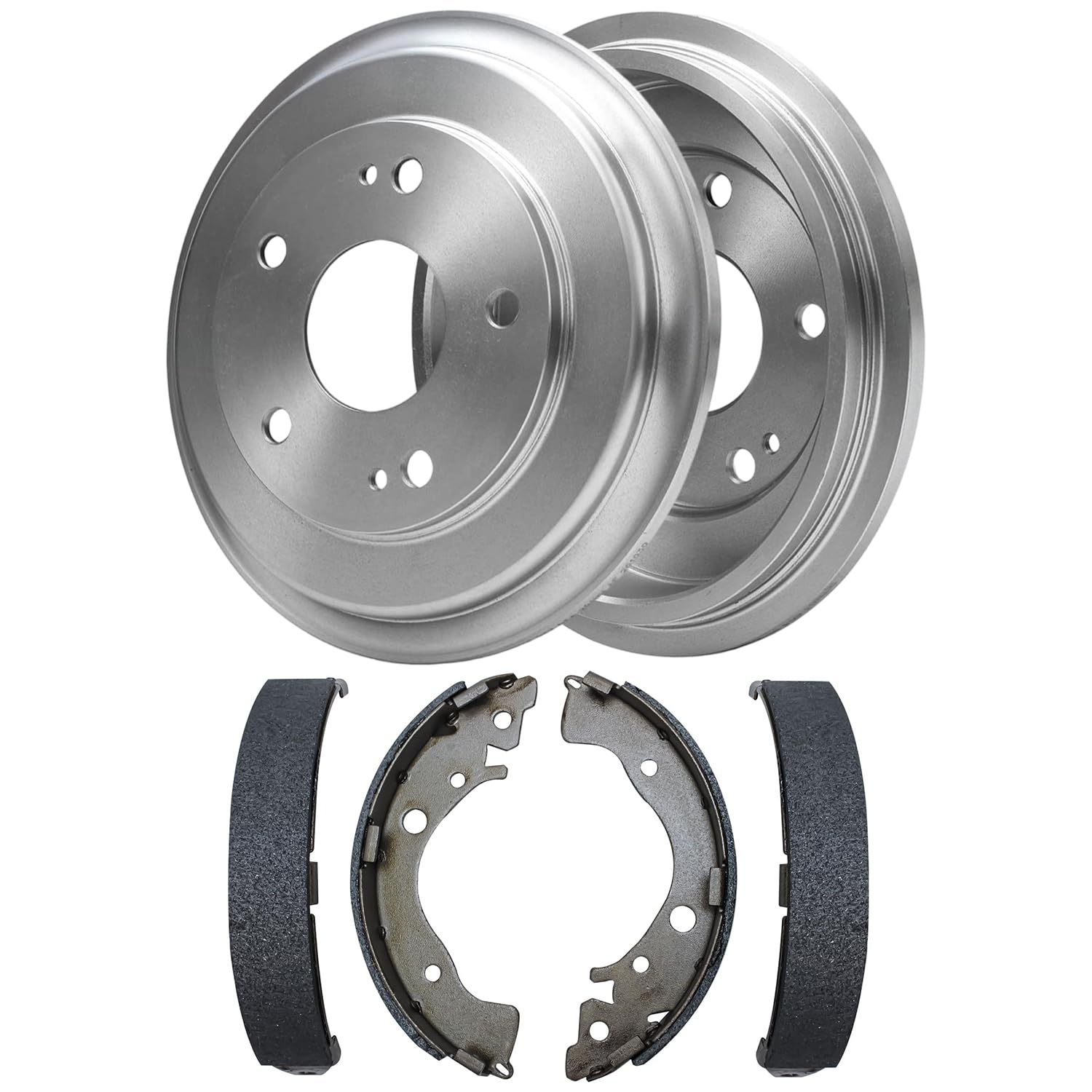 4pc Rear Brake Drums Shoes Kit