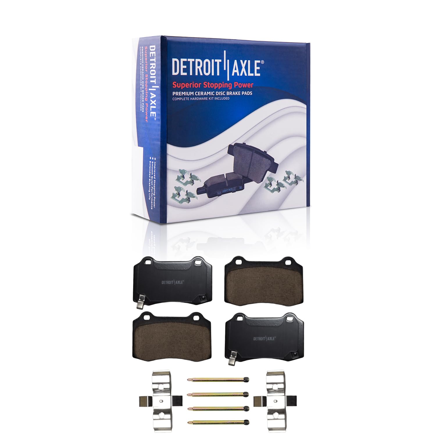 Detroit Axle - Front  Rear Rotors Brake Pads for 2006-2010 Jeep Grand Cherokee — image 6