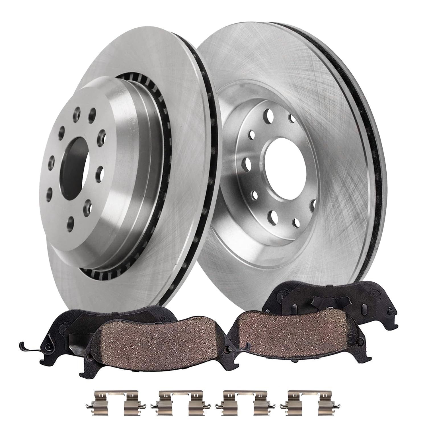 4pc Rear Disc Rotors and Ceramic Brake Pads Kit