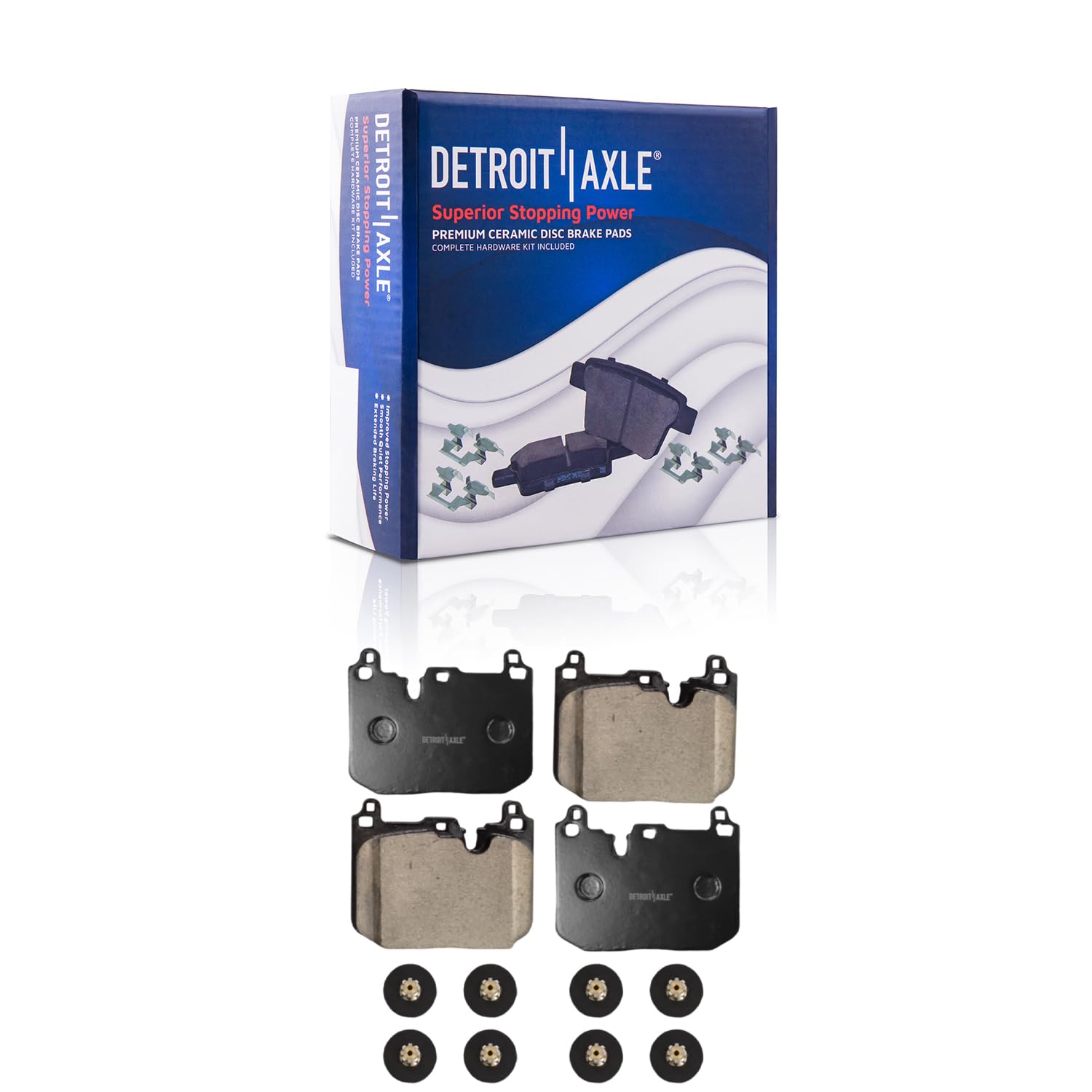 Detroit Axle - Front  Rear Drilled Rotors Brake Pads for 2015-2016 Mini Cooper — image 6