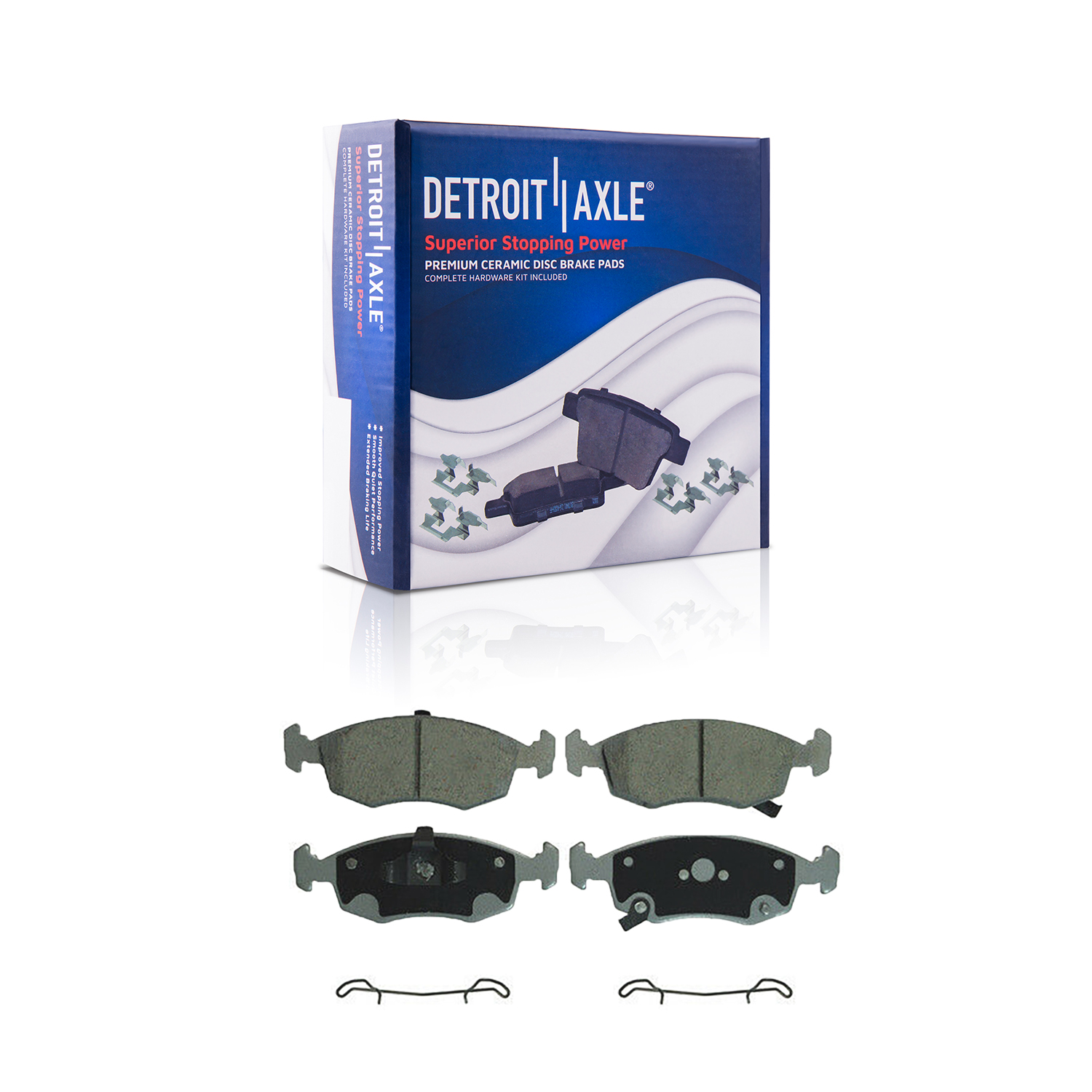 Detroit Axle - Front  Rear Drilled Rotors Brake Pads for 2012-2018 Fiat 500 — image 6
