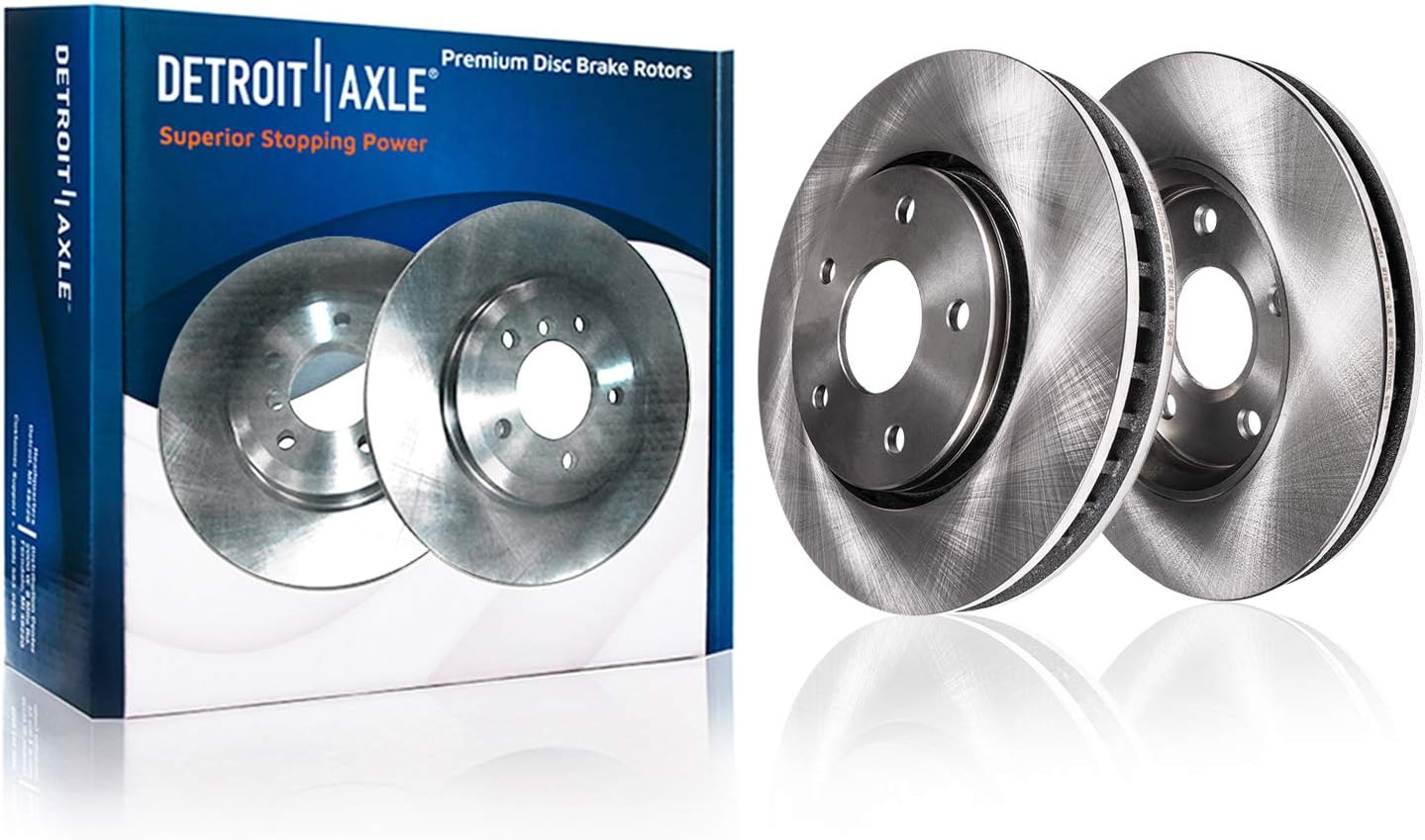 4pc Front Disc Rotors and Ceramic Brake Pads Kit