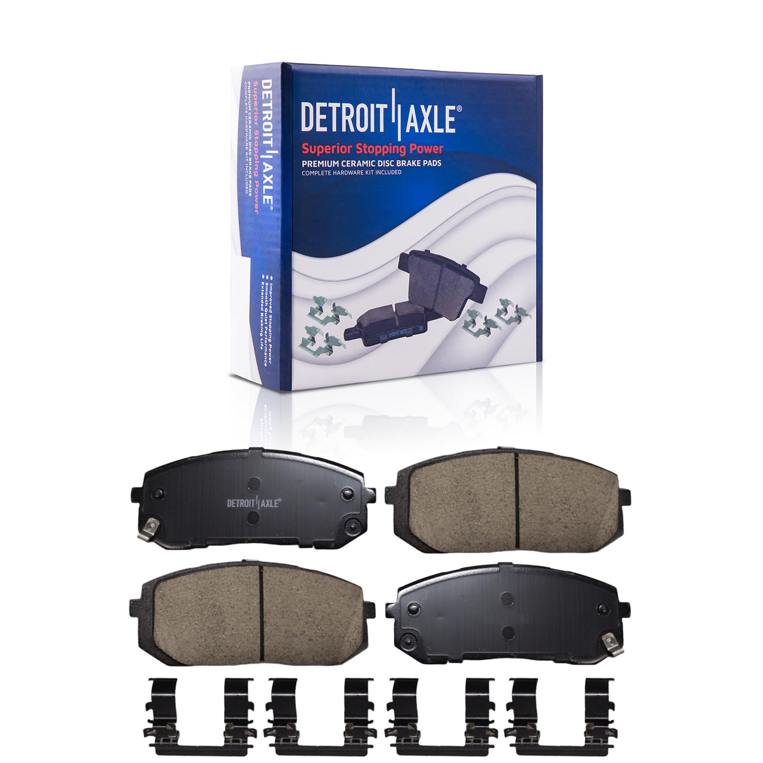 Detroit Axle - Front  Rear Drilled Rotors Brake Pads for Hyundai Sonata Kia K5 — image 6
