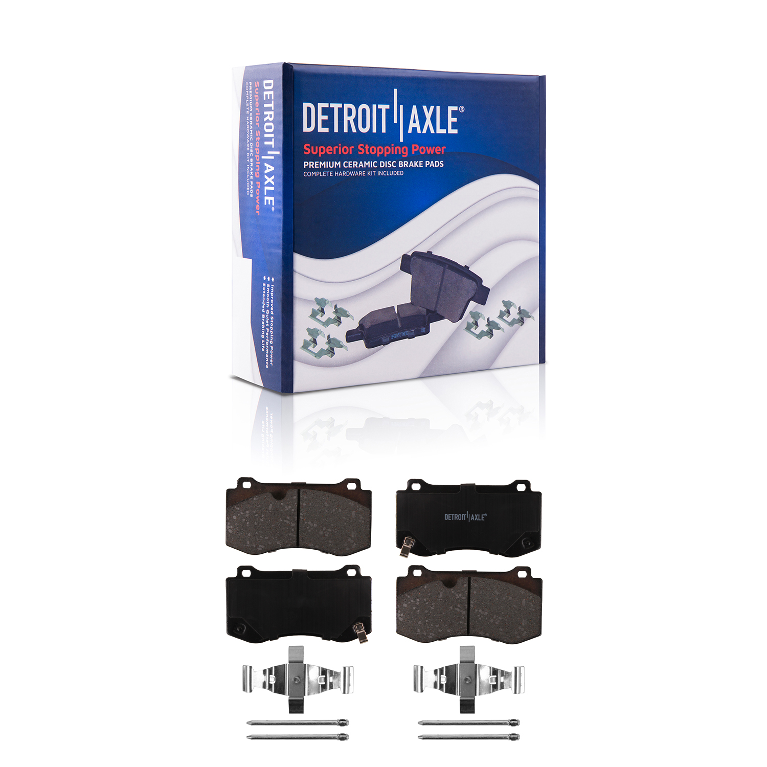 Detroit Axle - Front  Rear Rotors Brake Pads for 2006-2010 Jeep Grand Cherokee — image 5