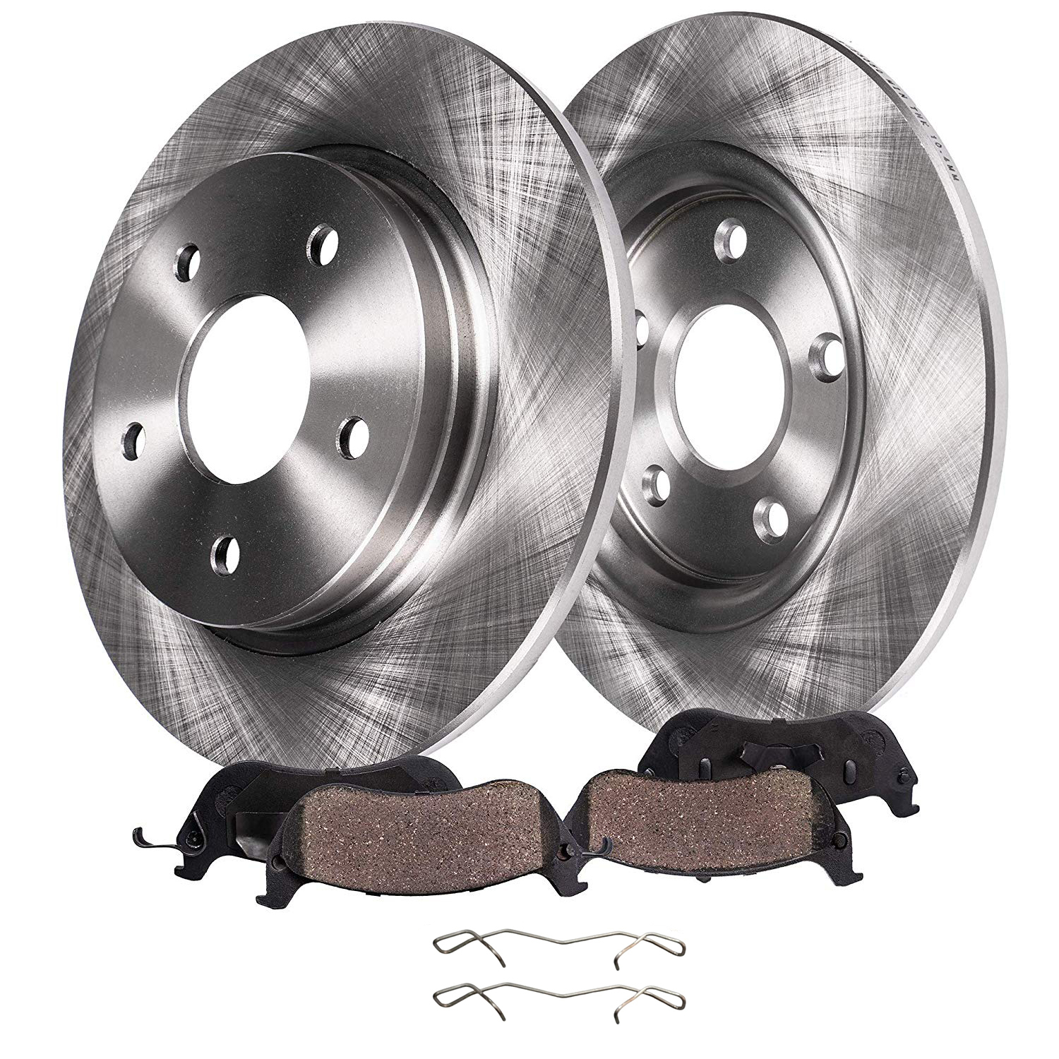 4pc Rear Disc Rotors and Ceramic Brake Pads Kit