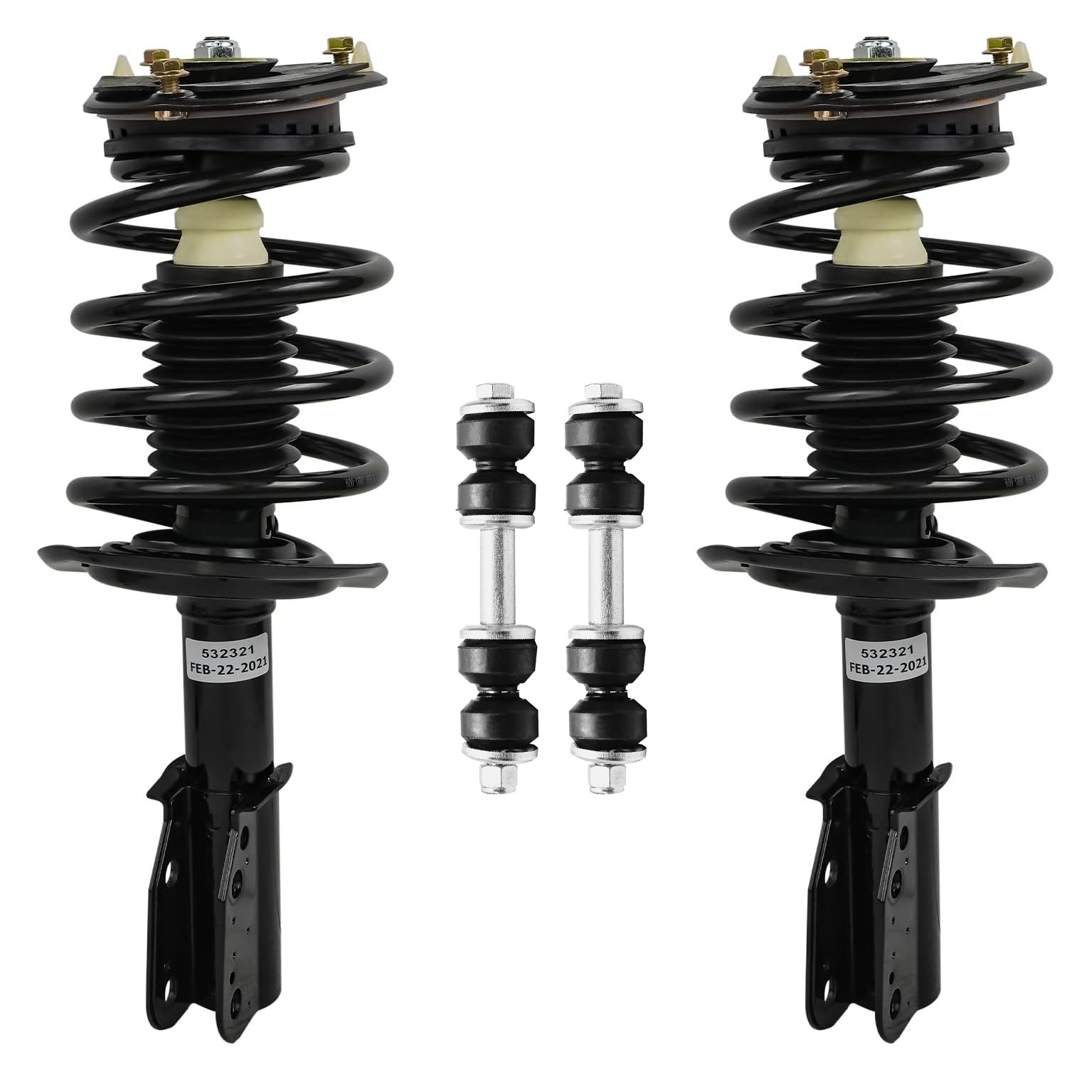 4pc Front Struts Sway Bar Links Suspension Kit