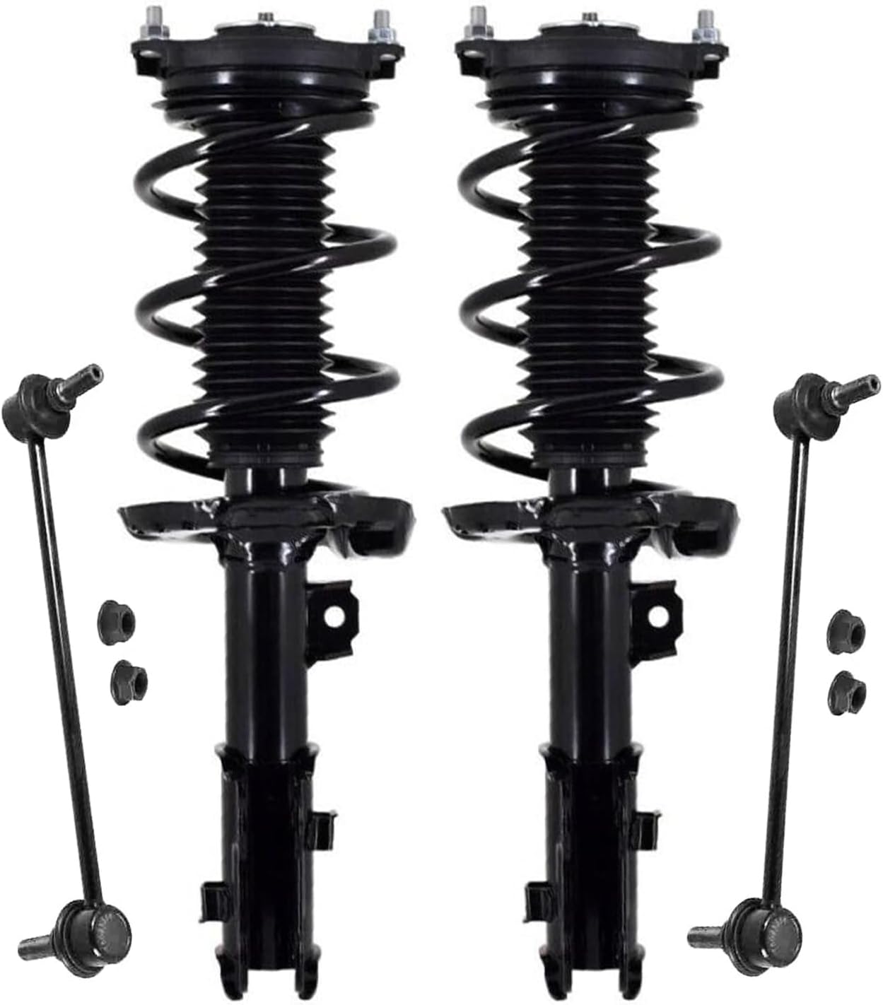 4pc Front Struts Sway Bar Links Suspension Kit