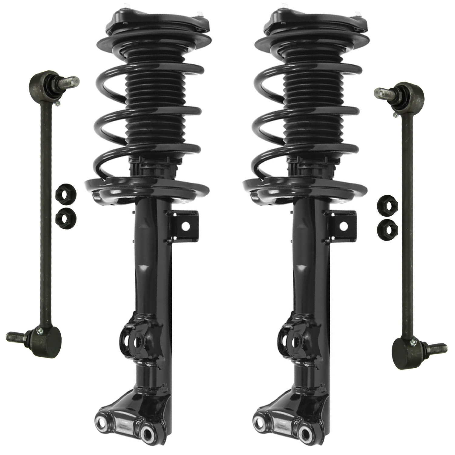 4pc Front Struts Sway Bar Links Suspension Kit