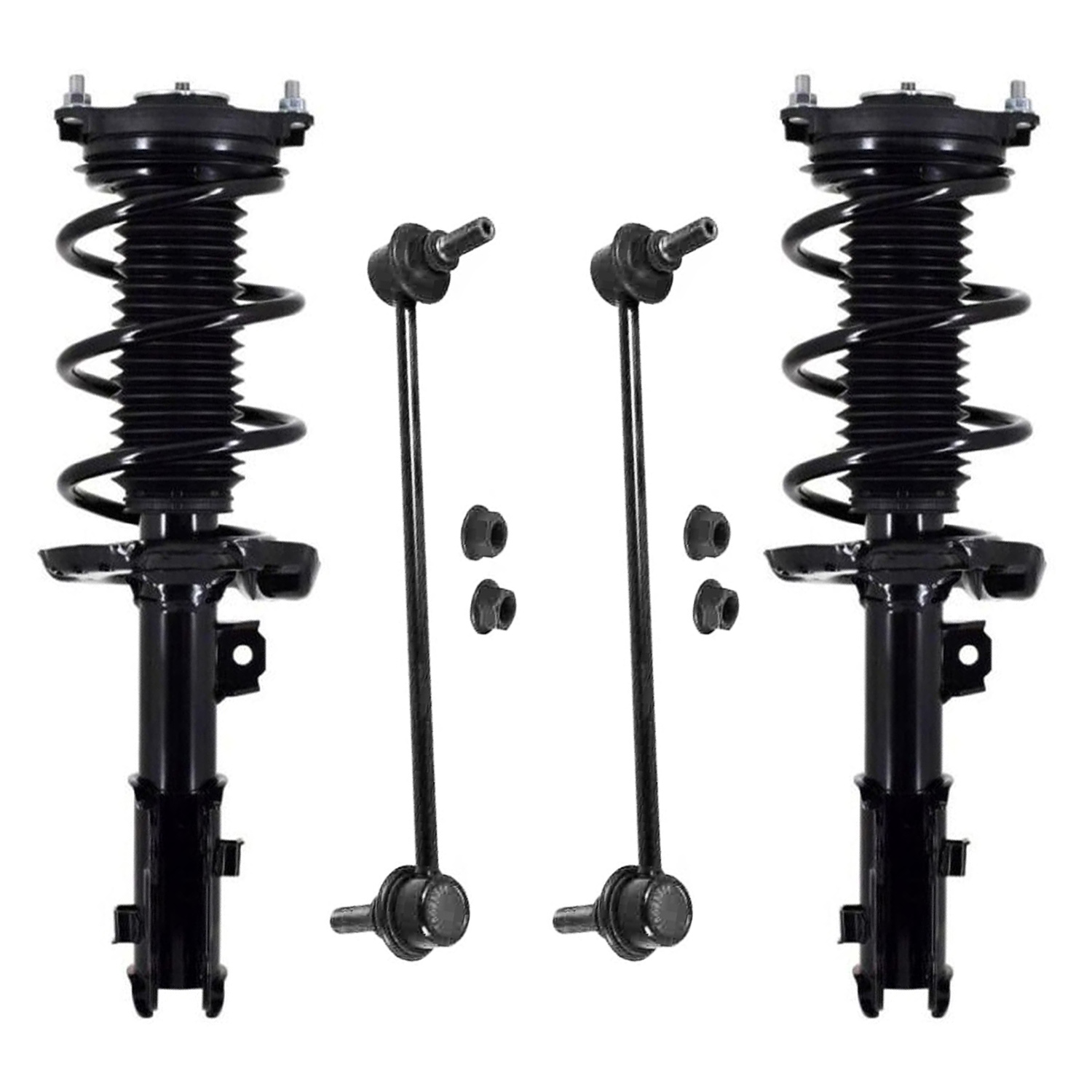 4pc Front Struts Sway Bar Links Suspension Kit