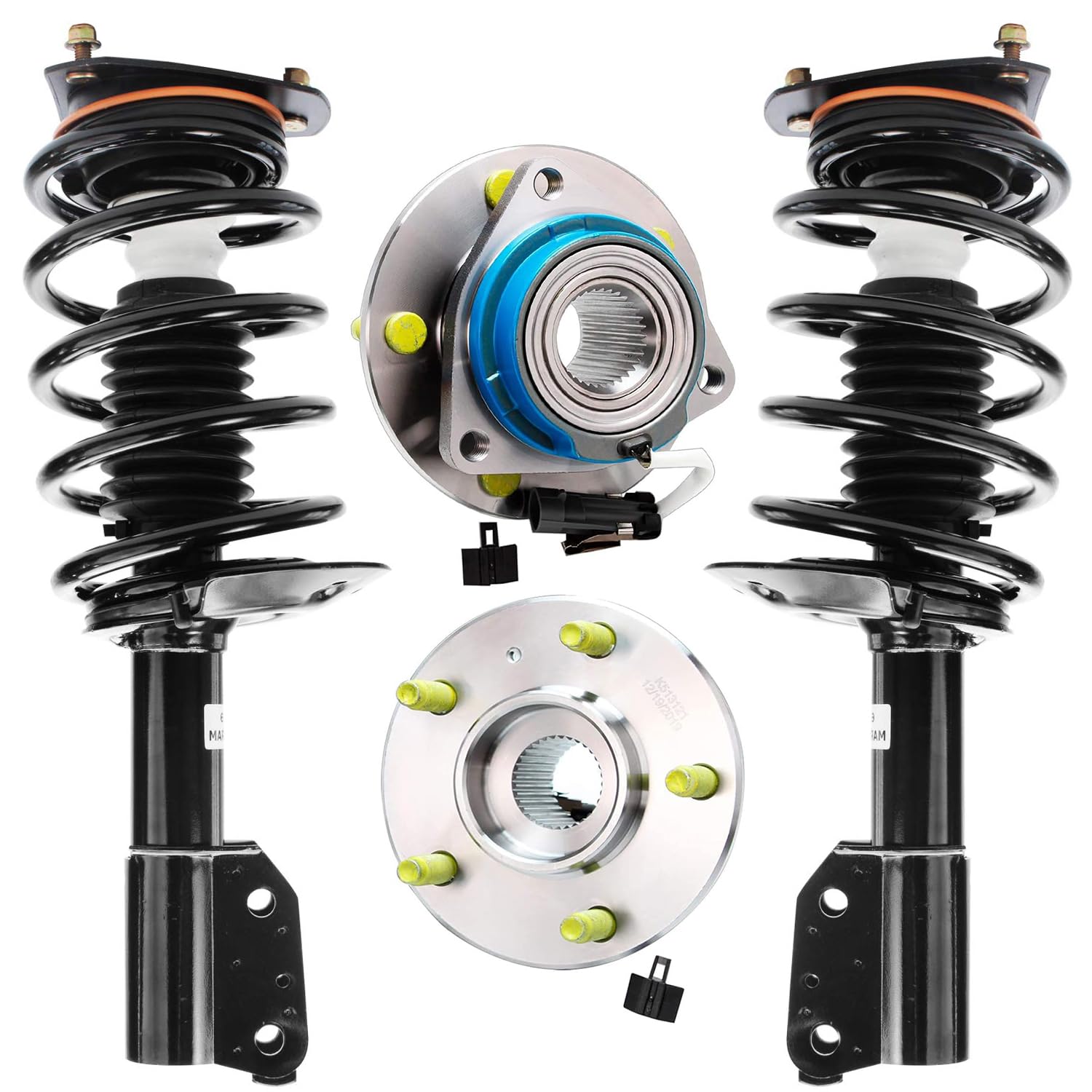 4pc Front Struts Wheel Hub and Bearings Suspension Kit
