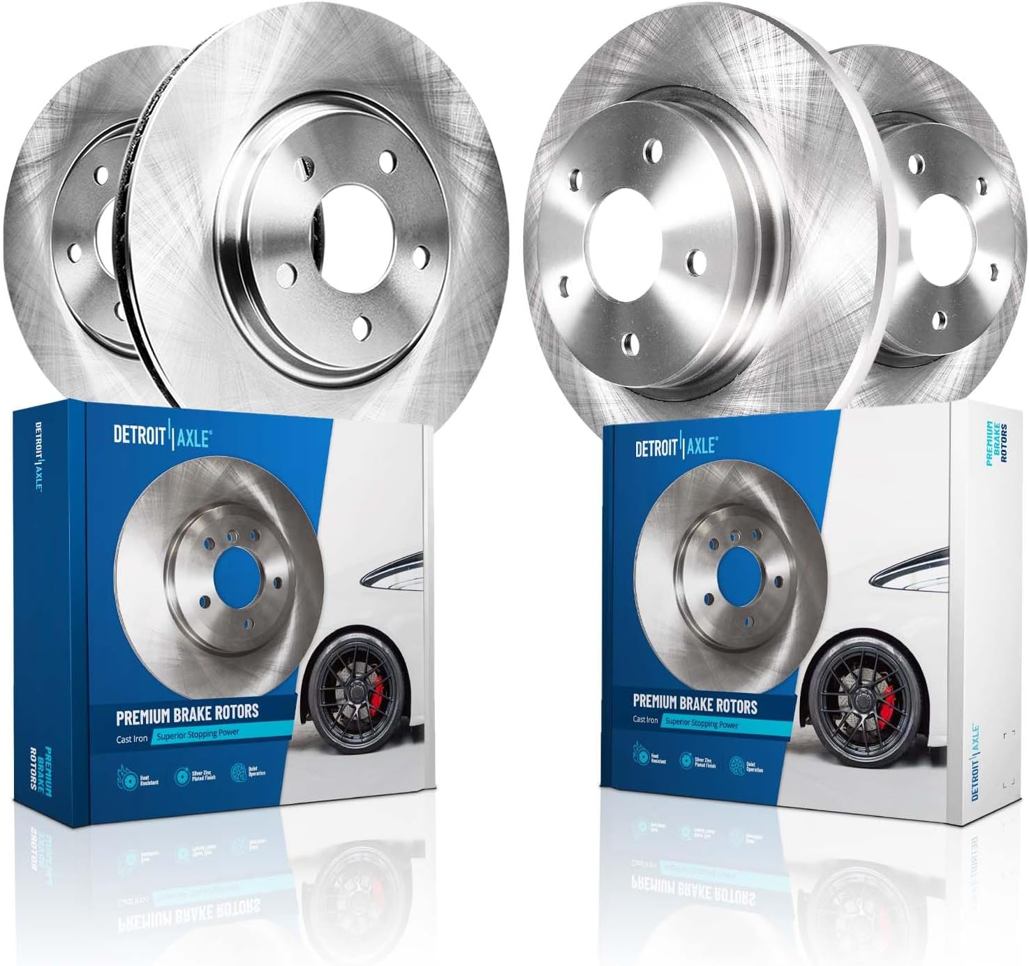 4pc Front & Rear Disc Brake Rotors Kit