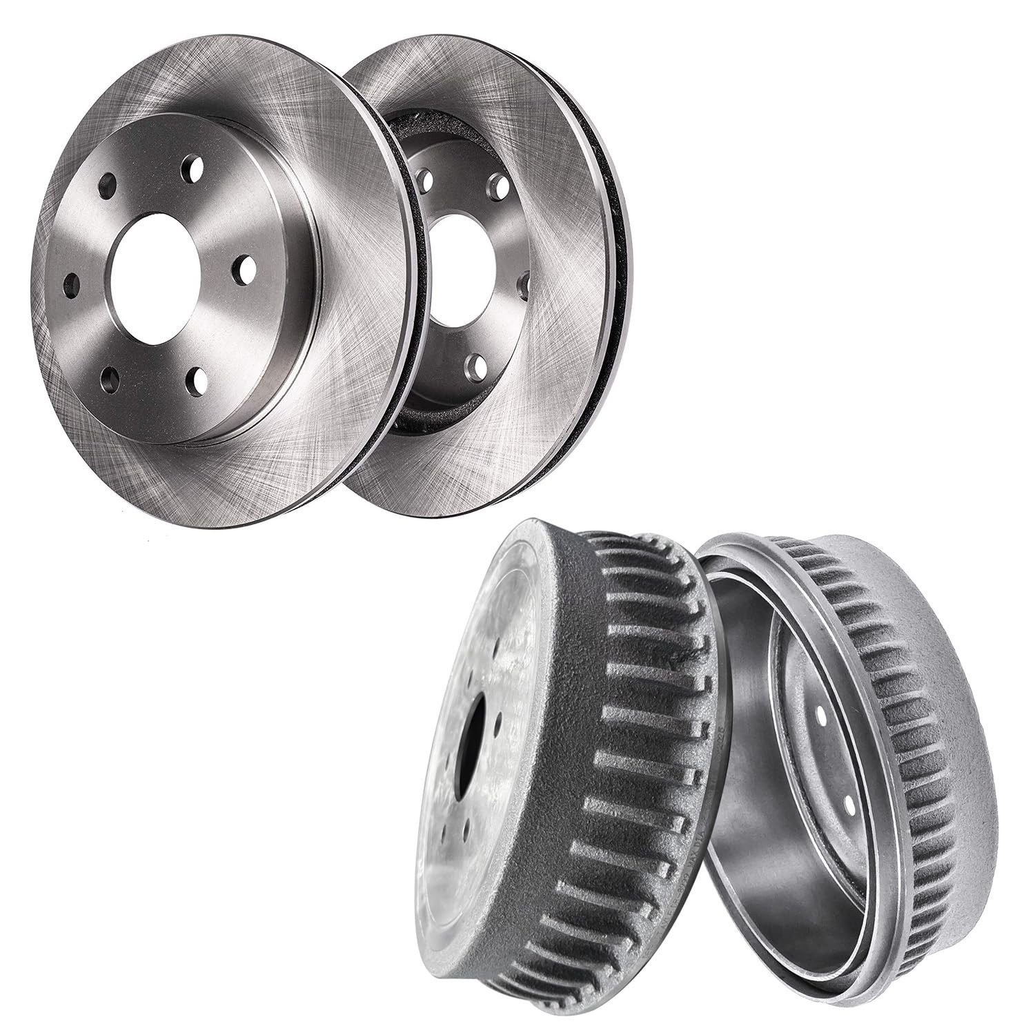 4pc Front Disc Rotors Rear Brake Drums Kit