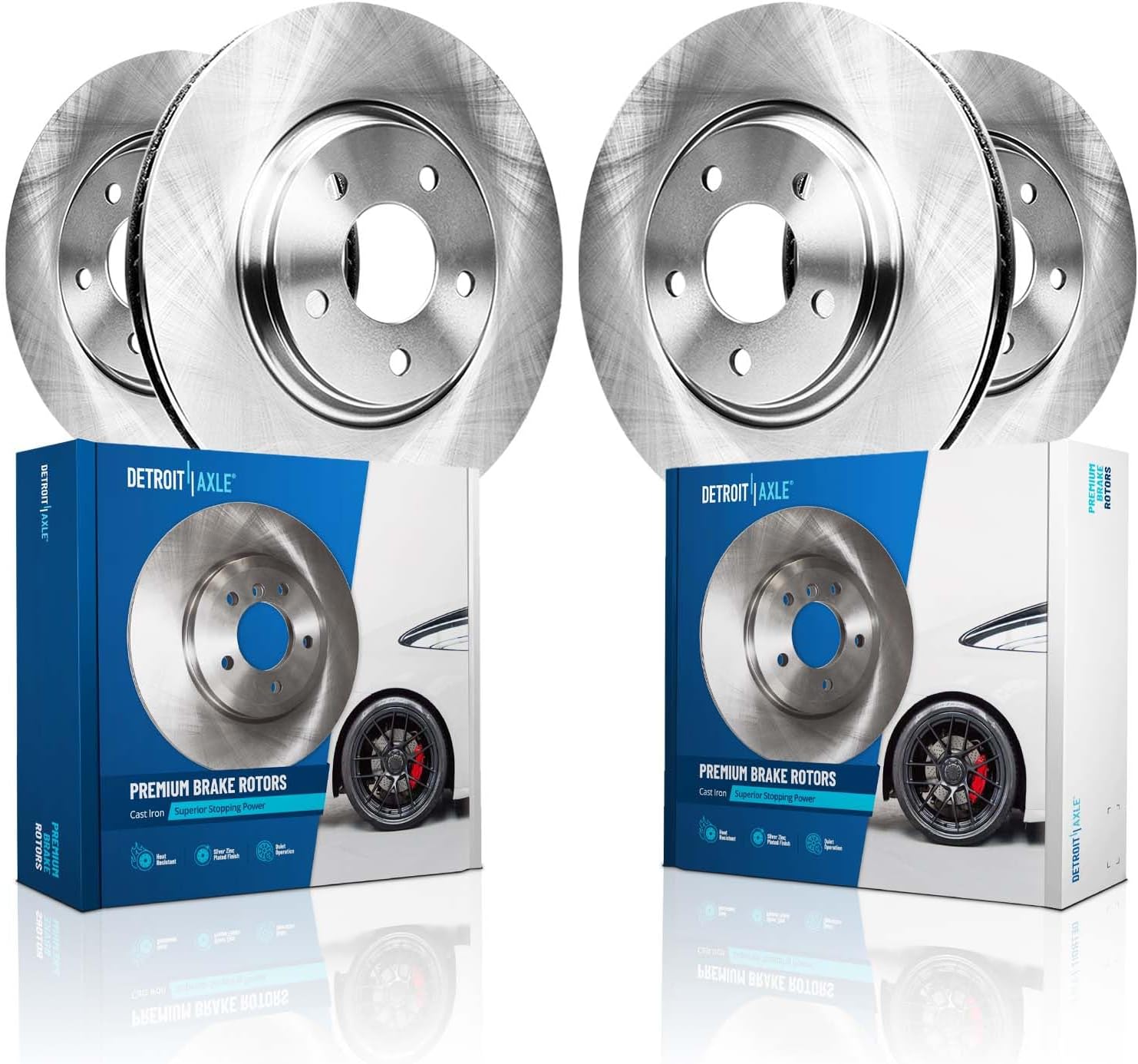 4pc Front & Rear Disc Brake Rotors Kit