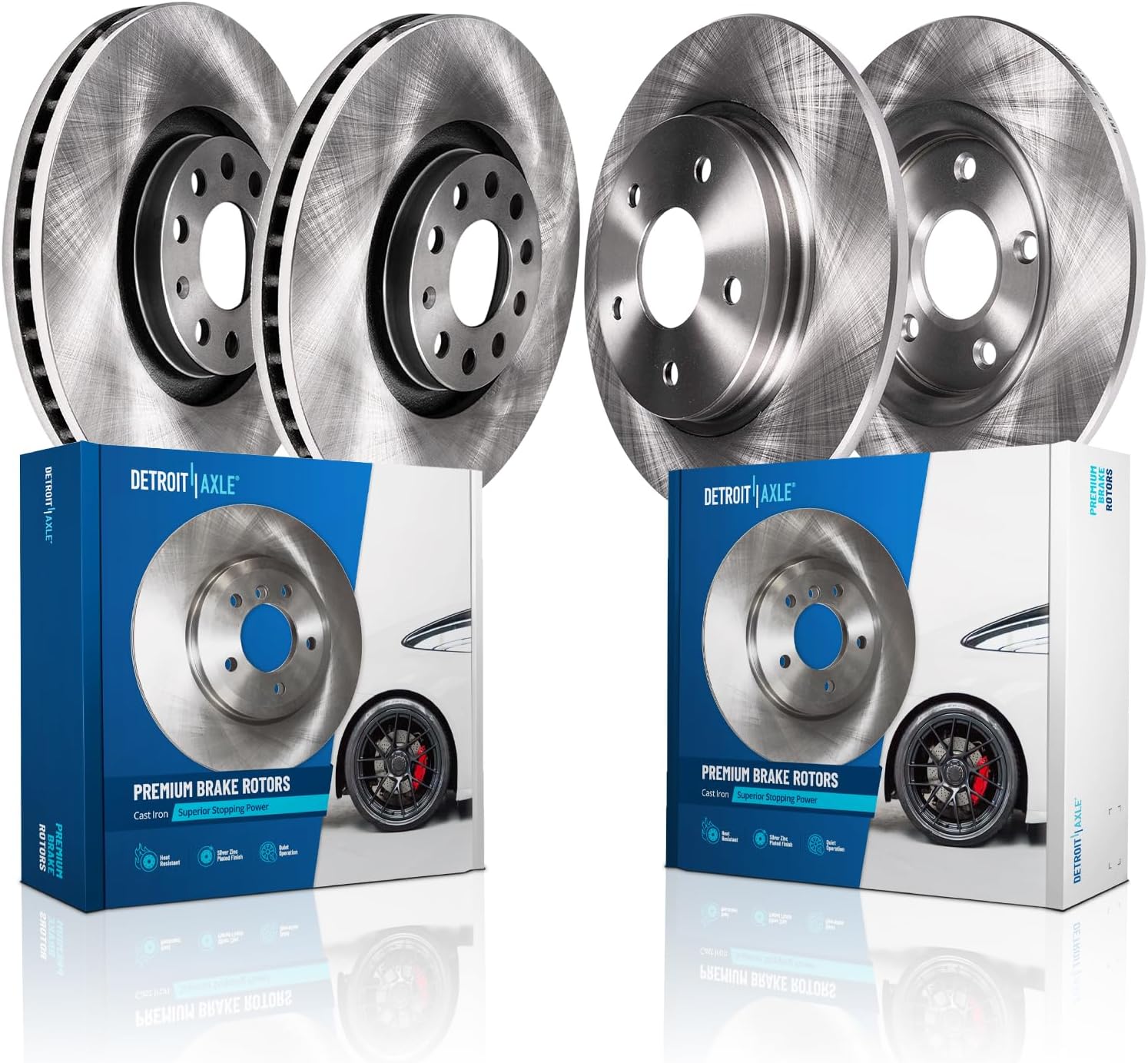 4pc Front & Rear Disc Brake Rotors Kit