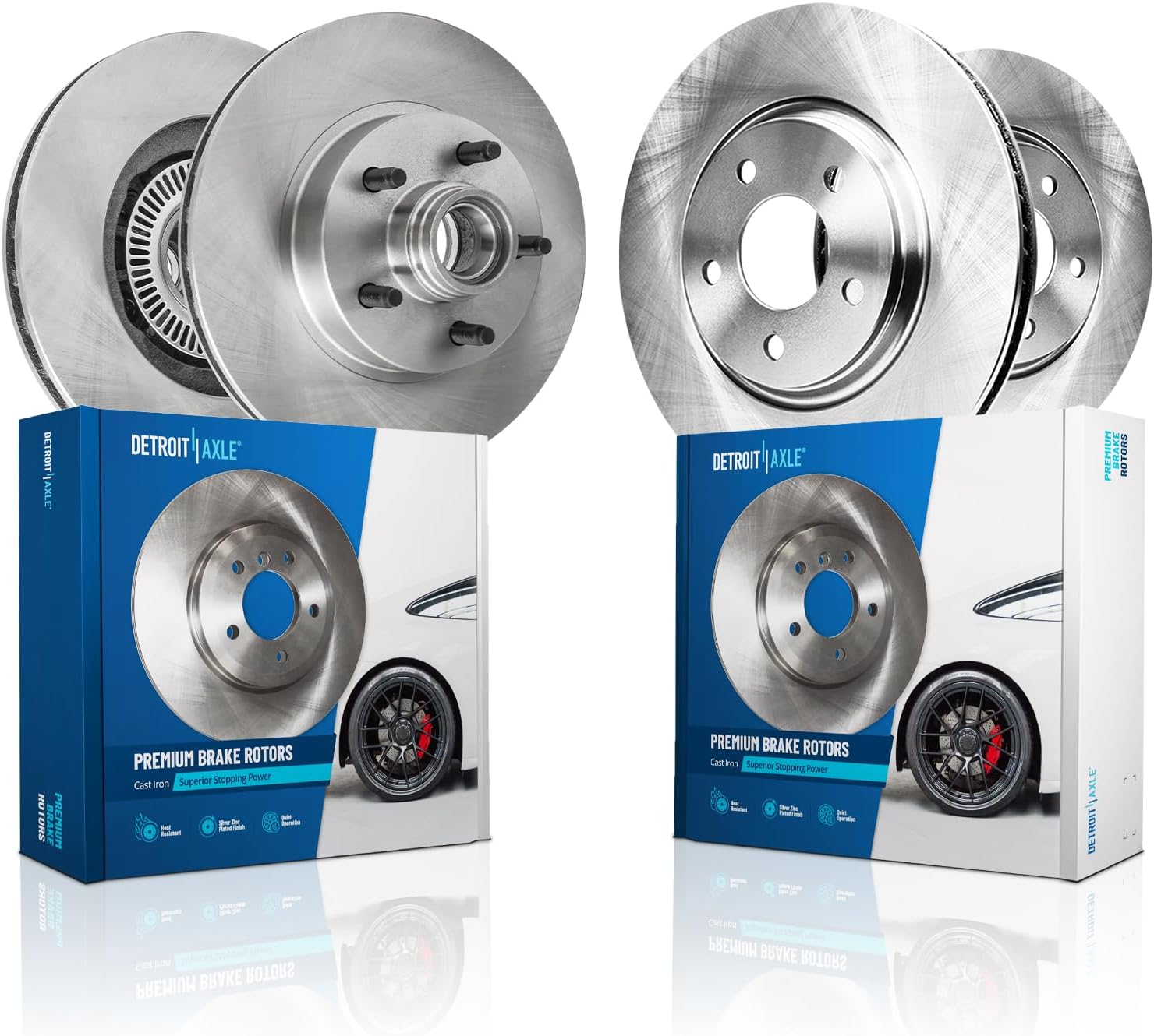4pc Front & Rear Disc Brake Rotors Kit
