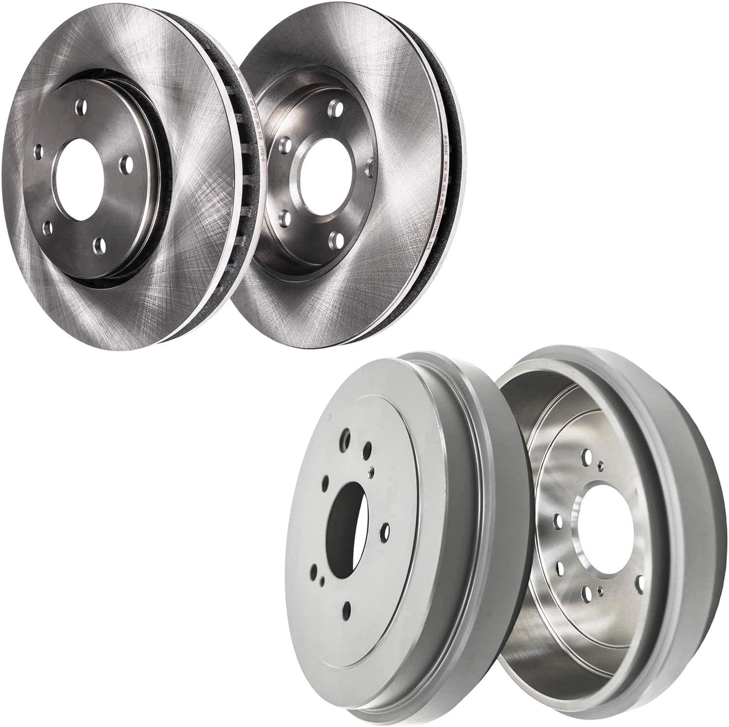4pc Front Disc Brake Rotors Rear Brake Drums Kit