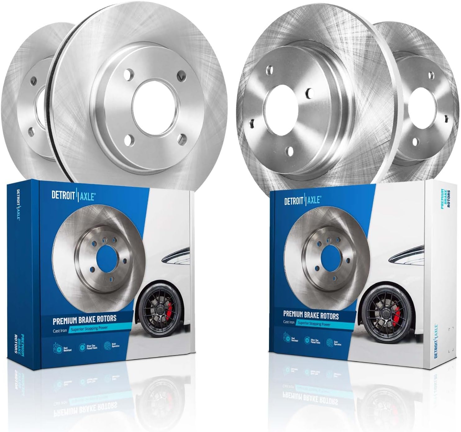 4pc Front & Rear Disc Brake Rotors Kit