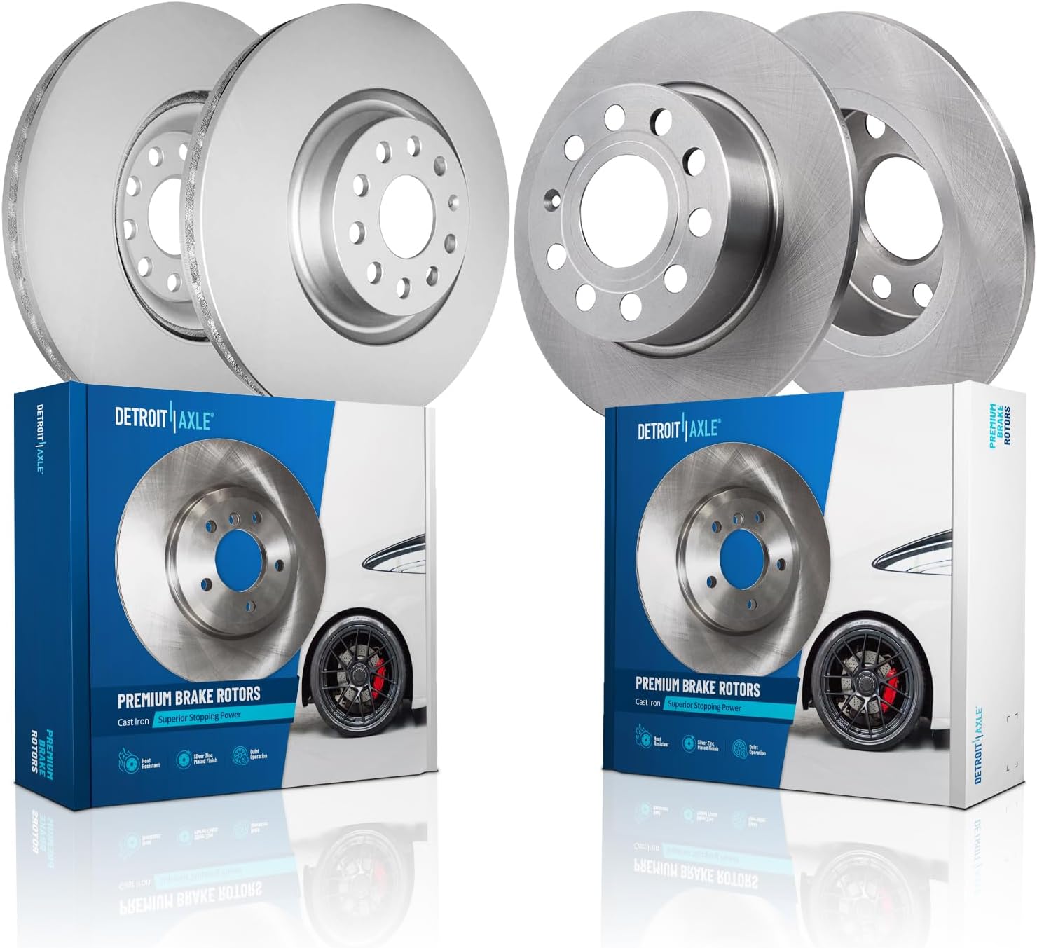 4pc Front & Rear Disc Brake Rotors Kit