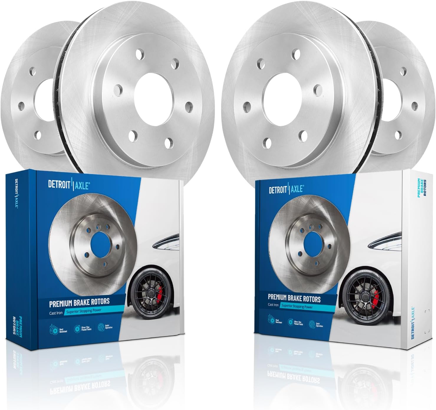 4pc Front & Rear Disc Brake Rotors Kit