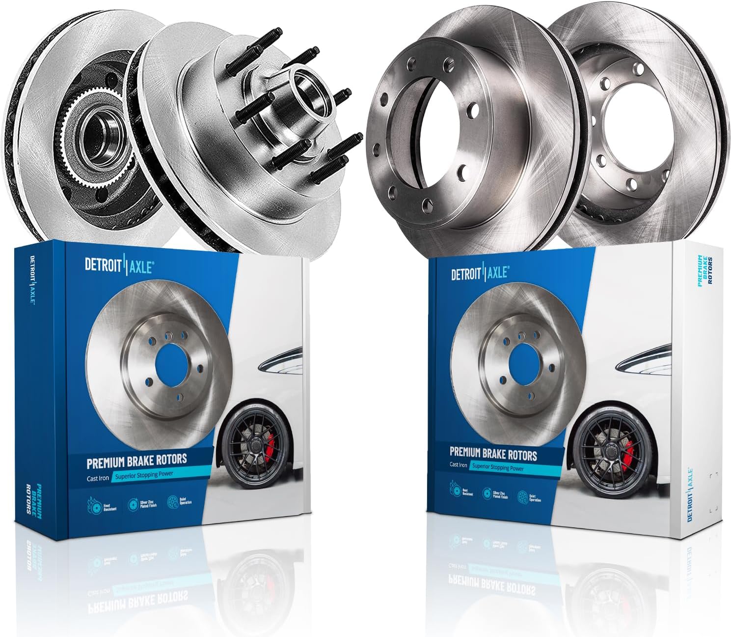 4pc Front & Rear Disc Brake Rotors Kit