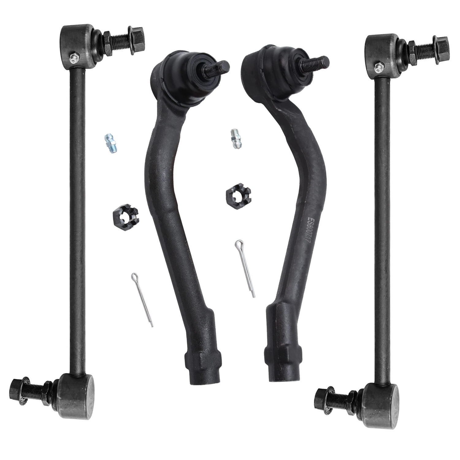 4pc Front Outer Tie Rods Sway Bar Links Suspension Kit