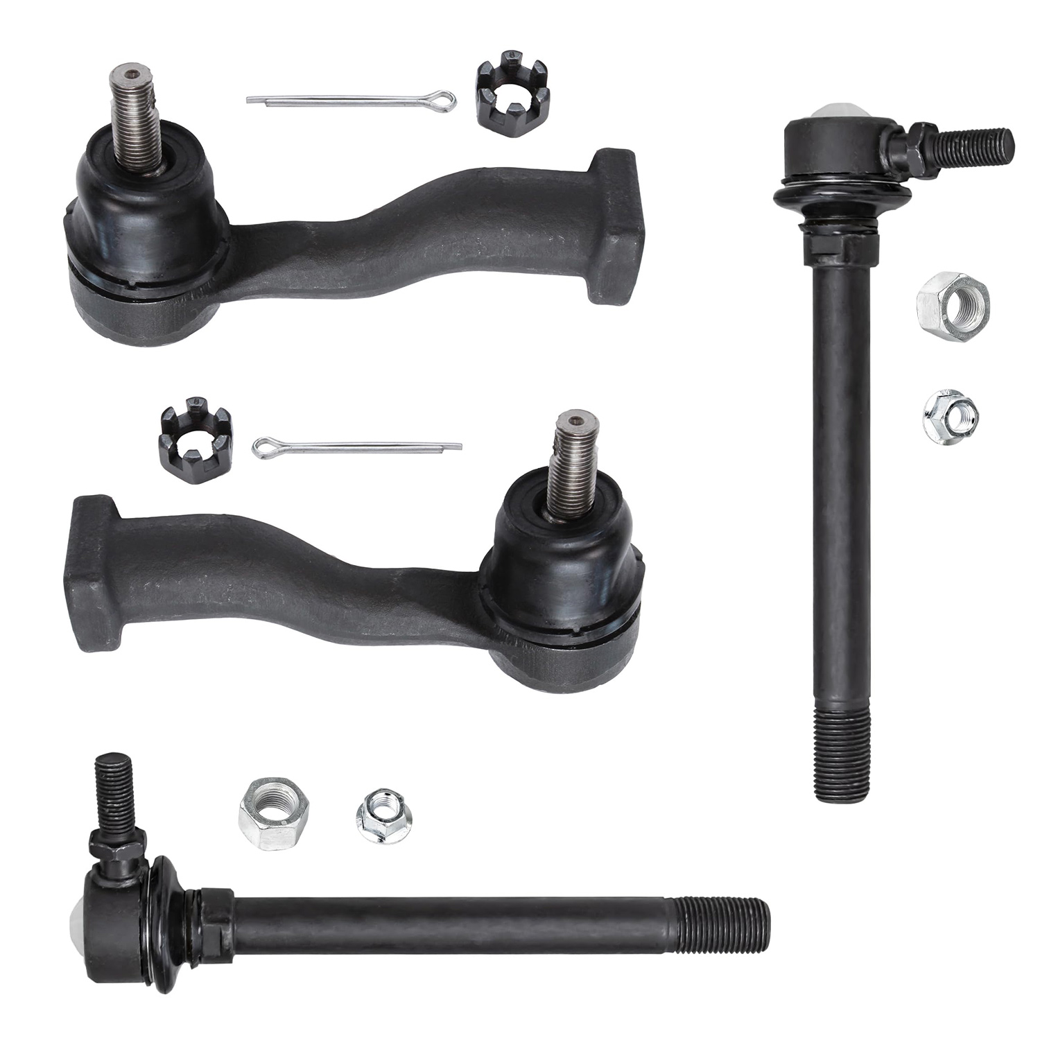 4pc Front Outer Tie Rods Sway Bar Links Suspension Kit