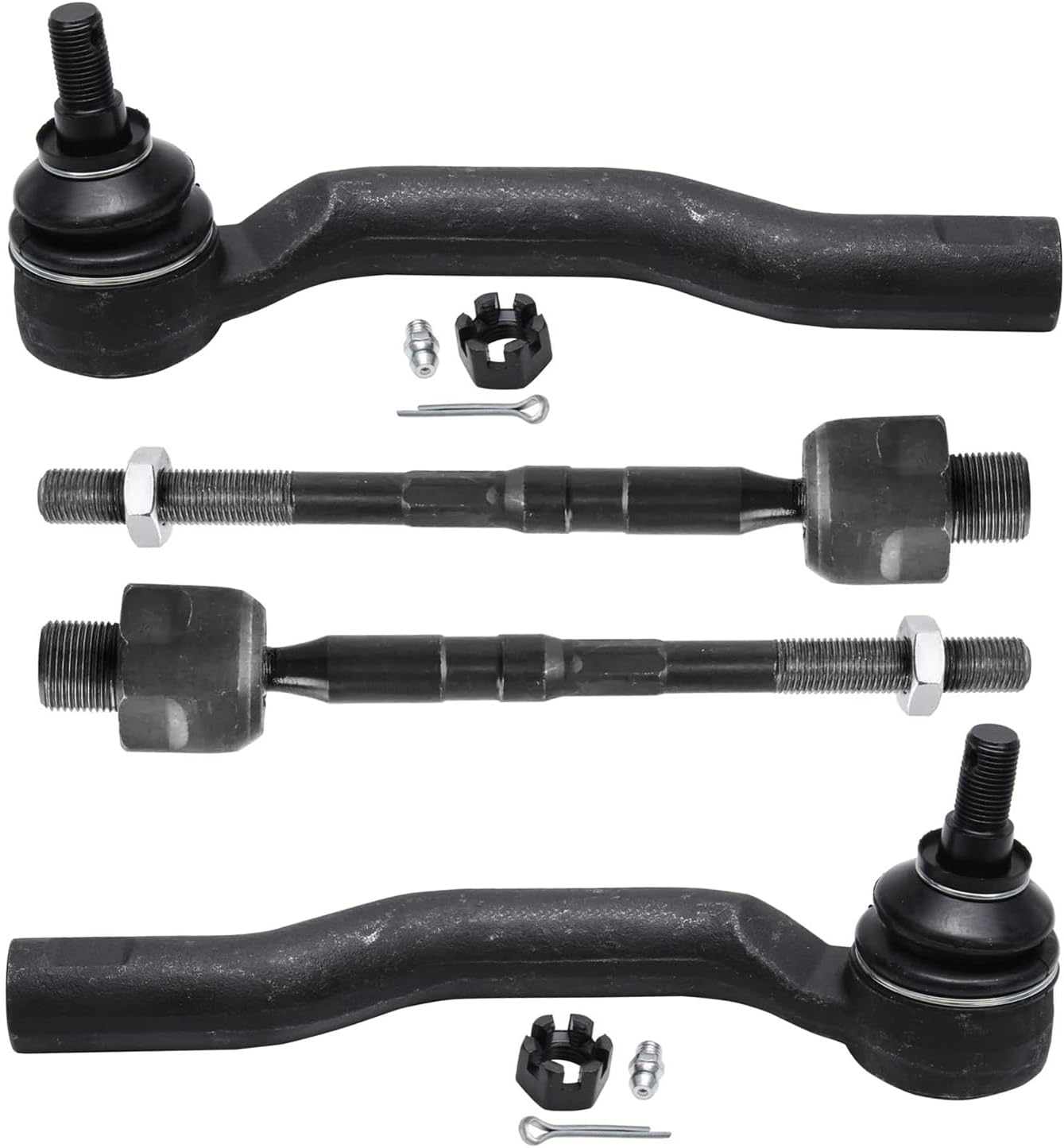 4pc Front Inner Outer Tie Rods Suspension Kit