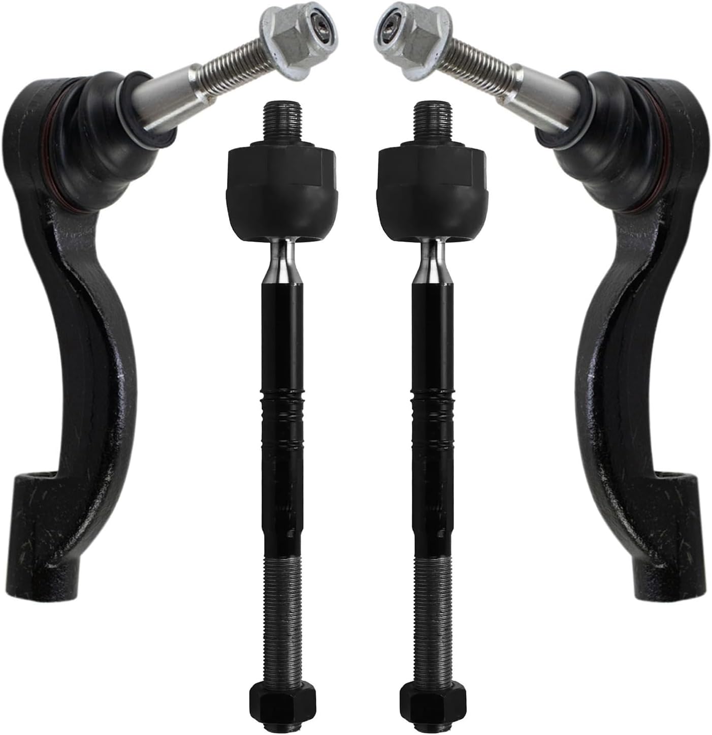 4pc Front Inner Outer Tie Rods Suspension Kit