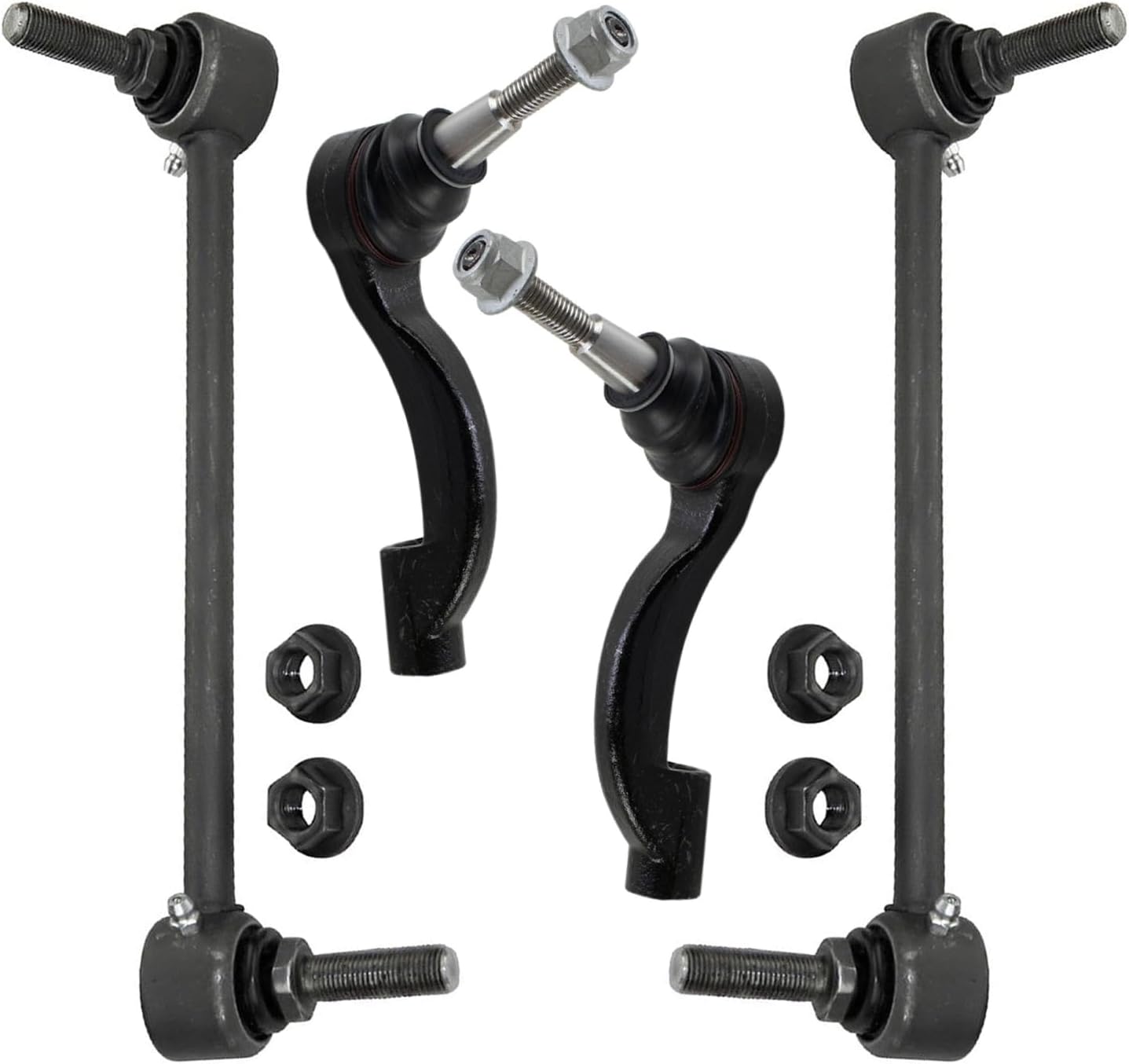 4pc Front Sway Bar Links Outer Tie Rods Suspension Kit