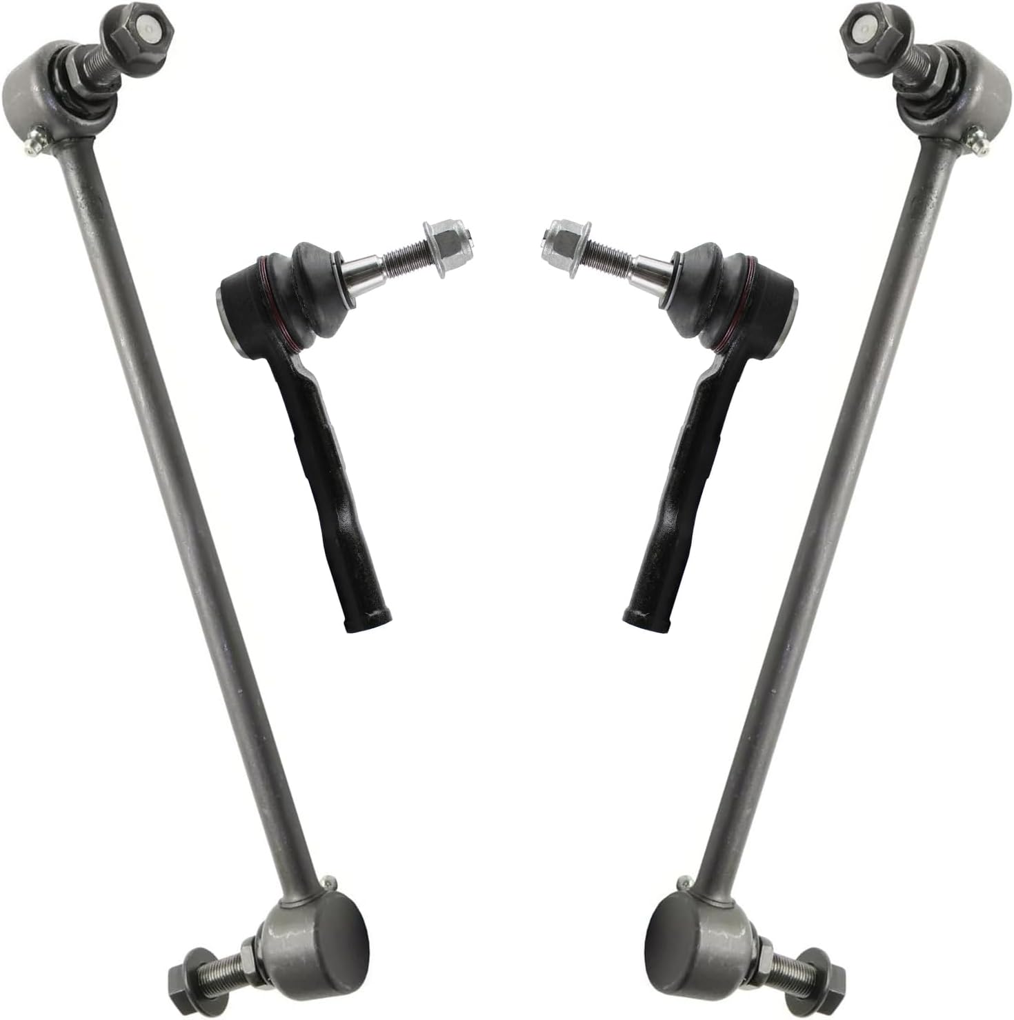 4pc Front Sway Bar Links Outer Tie Rods Suspension Kit
