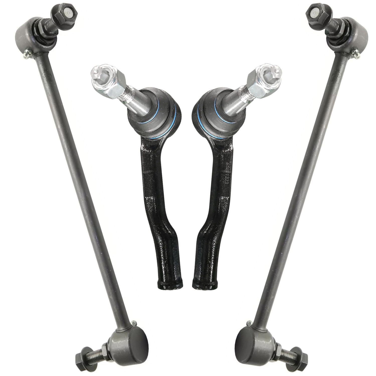 4pc Front Sway Bar Links Outer Tie Rods Suspension Kit