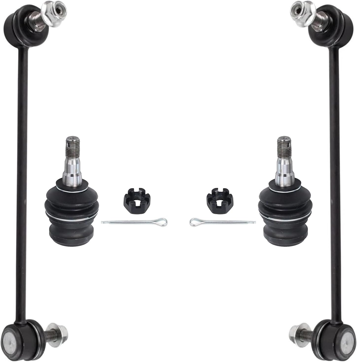 4pc Front Sway Bar Links Lower Ball Joints Suspension Kit