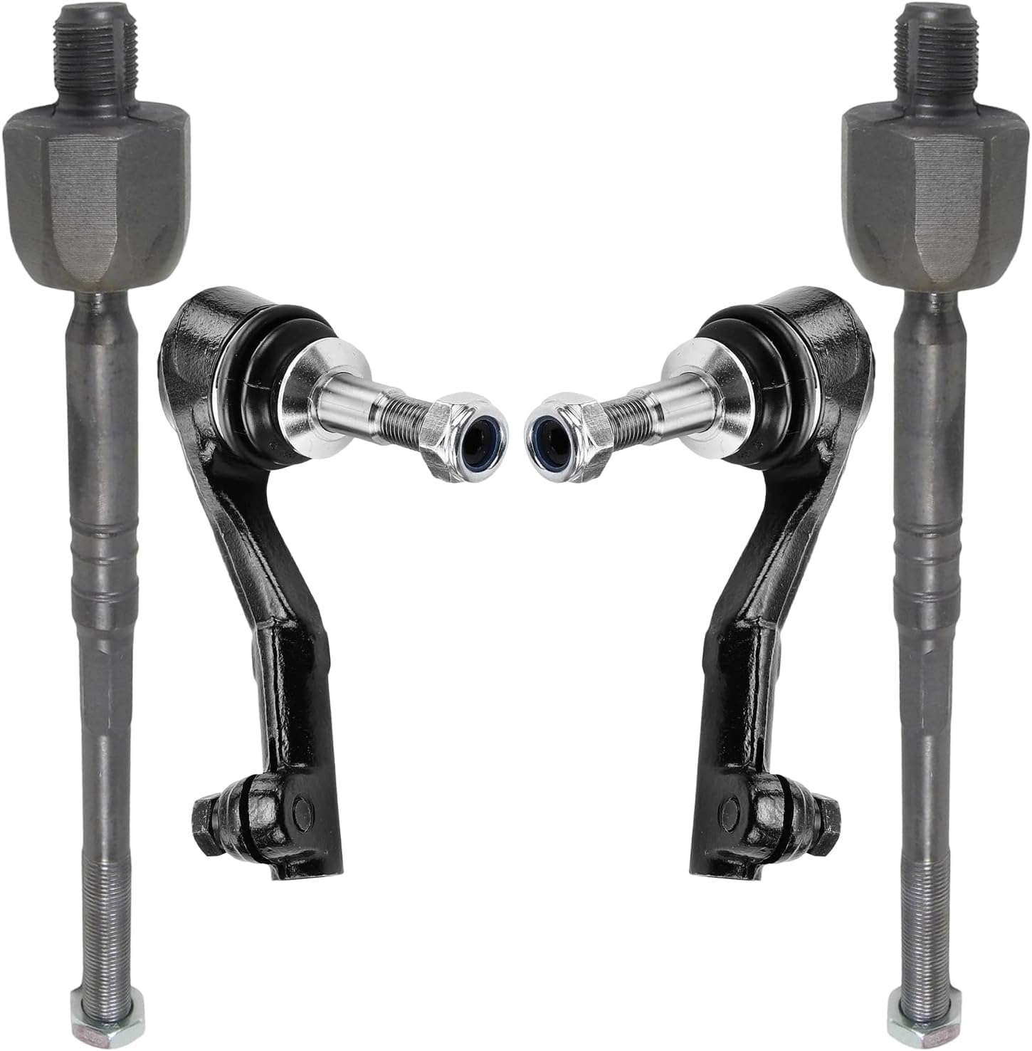4pc Front Inner Outer Tie Rods Suspension Kit