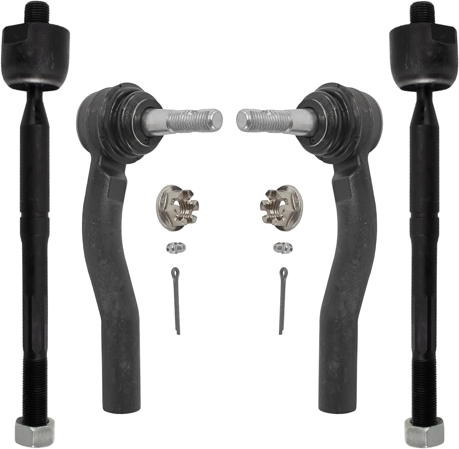 4pc Front Inner Outer Tie Rods Suspension Kit